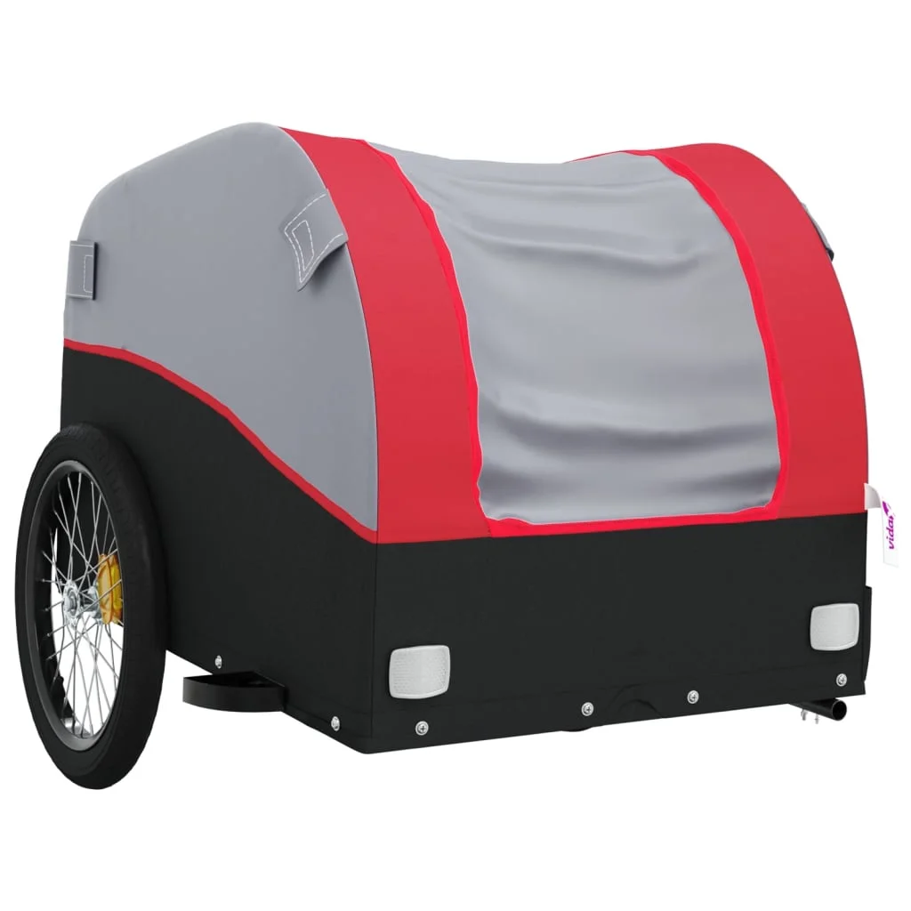 vidaXL Bike Trailer Kids Bicycle Cargo Wagon Buggy Carriage Cycle Trailer Iron - Womvr