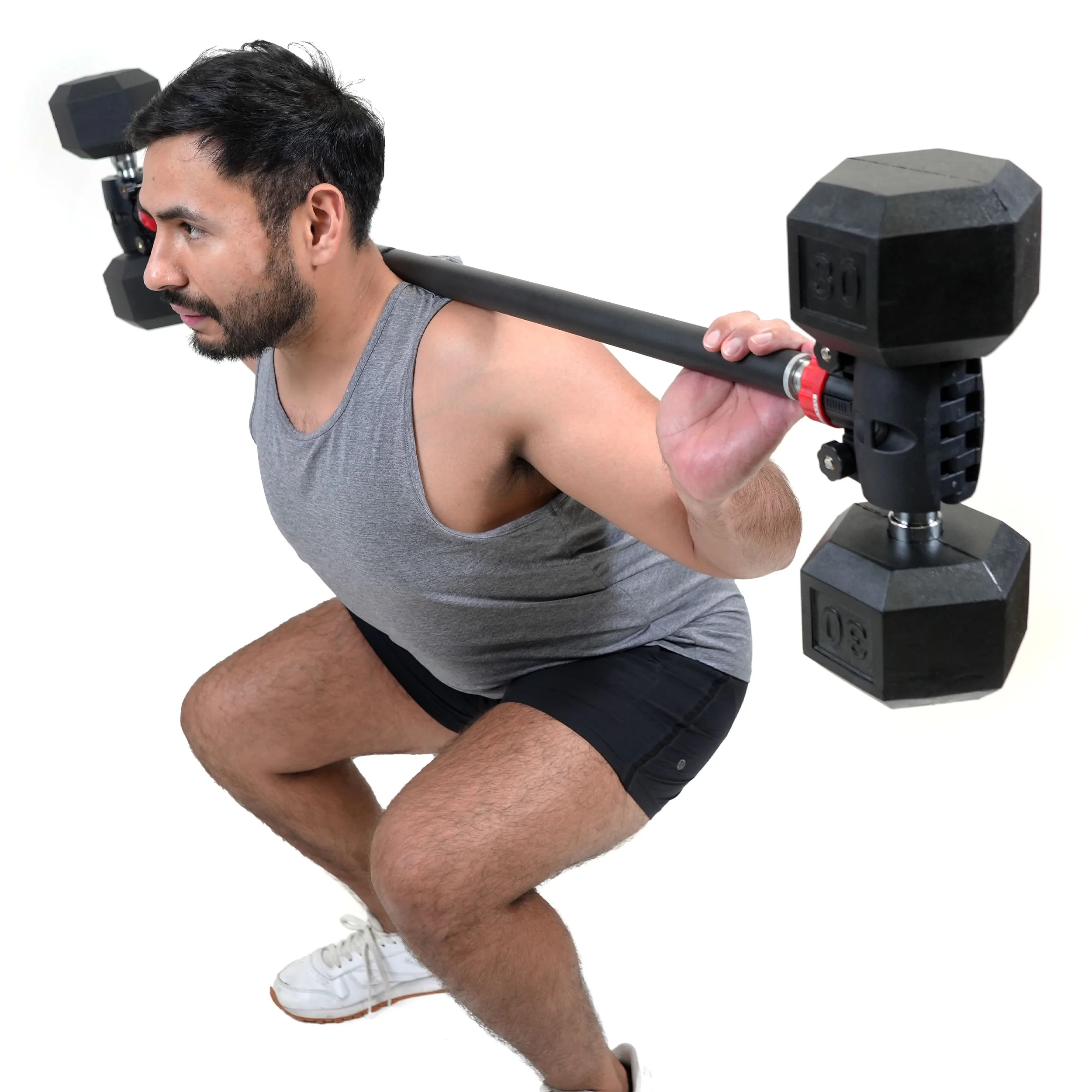 PRCTZ Modular Weightlifting Barbell, Adjustable Dumbbell to Barbell Converter, up to 200 lb. Capacity - Womvr