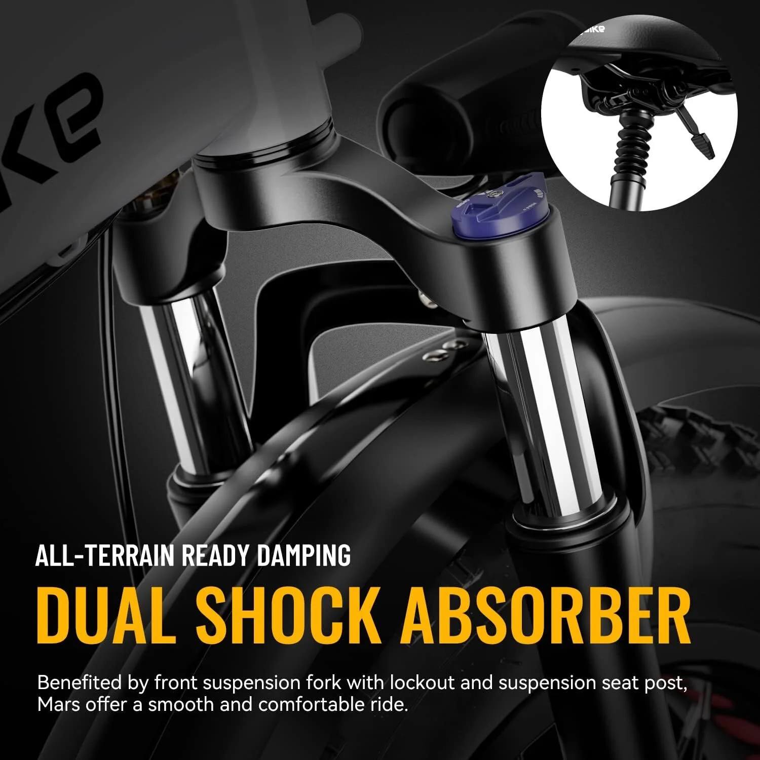 Heybike Mars Electric Bike for Adults with 500W Motor, 600WH Removable Battery, Foldable 20