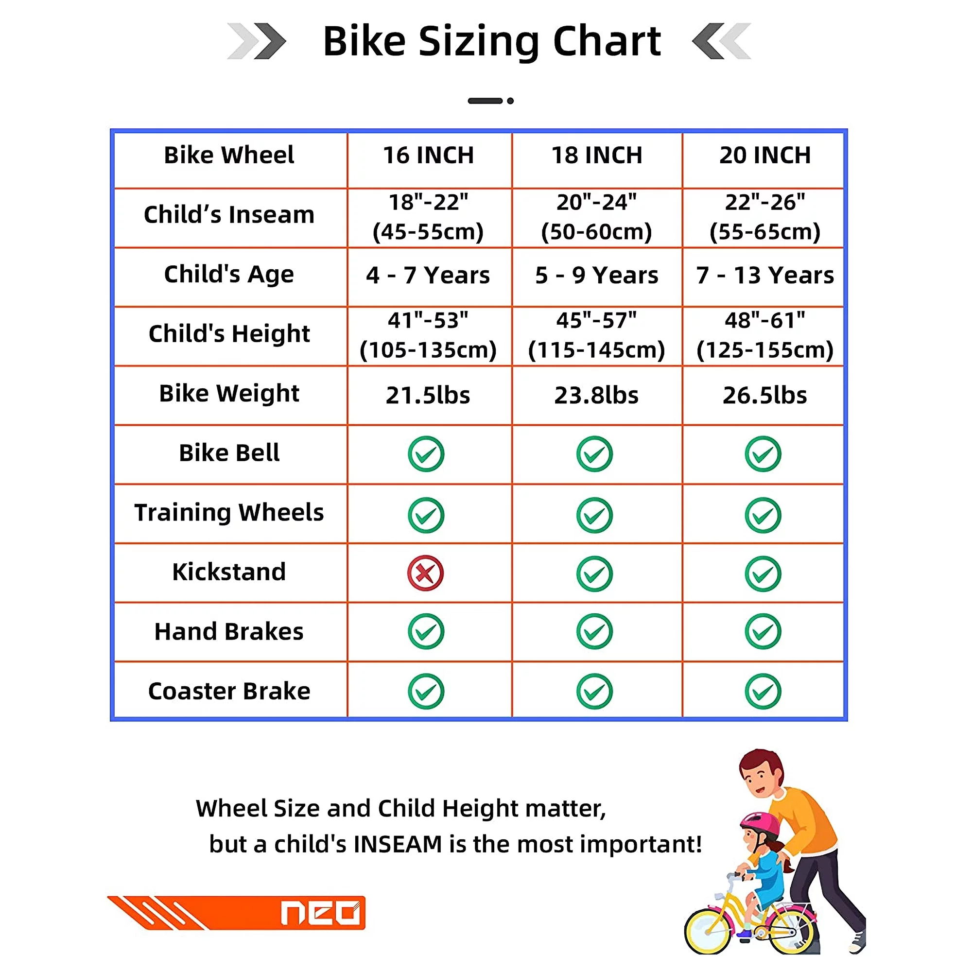 JOYSTAR NEO BMX Kids Bike for Boys Ages 7+ with Training Wheels, 20