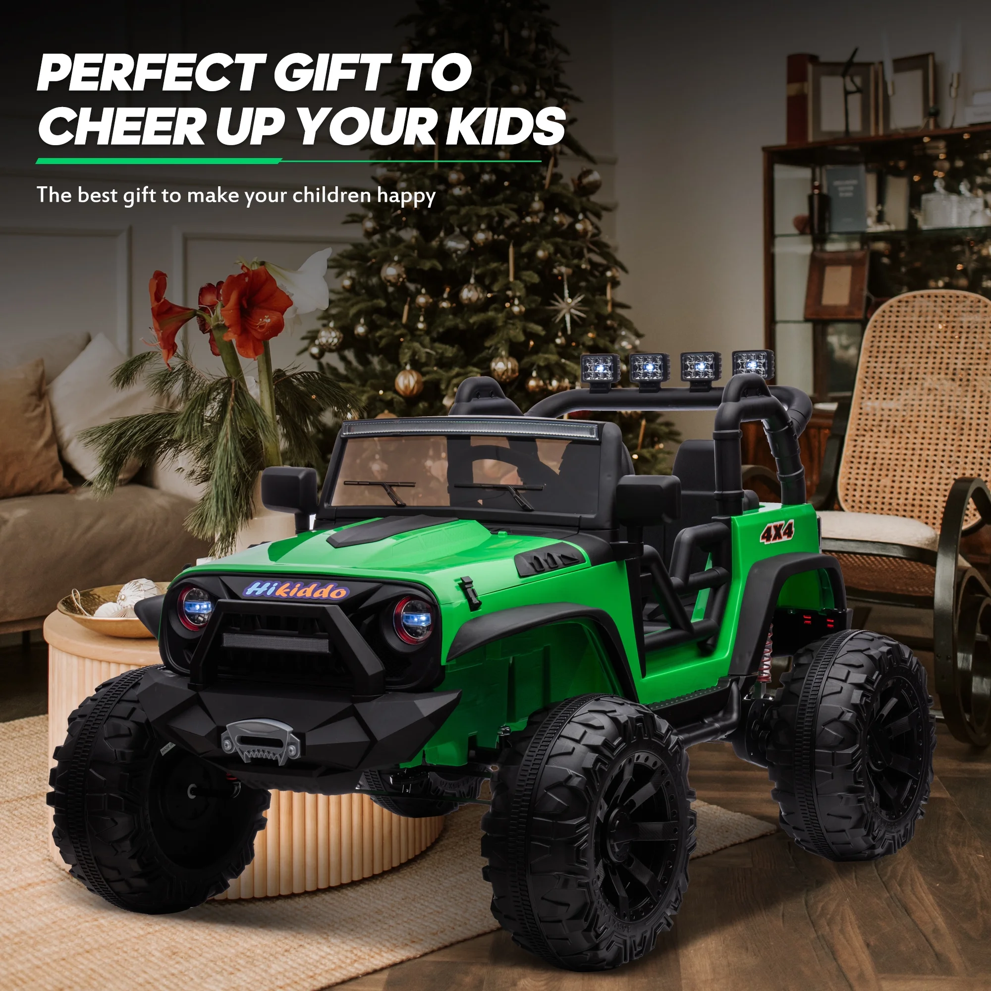 Outfunny 24V Kids Ride on Truck, 2-Seater Powered Ride on Toy Car with Remote - Womvr