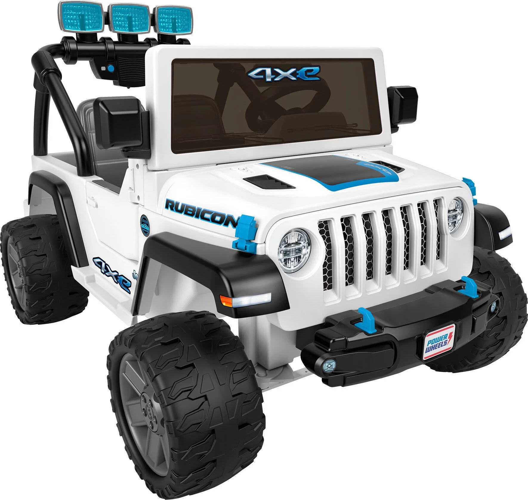 12V Power Wheels Jeep Wrangler 4xe Ride-On Toy with Sounds and Lights, Preschool Toy - Womvr