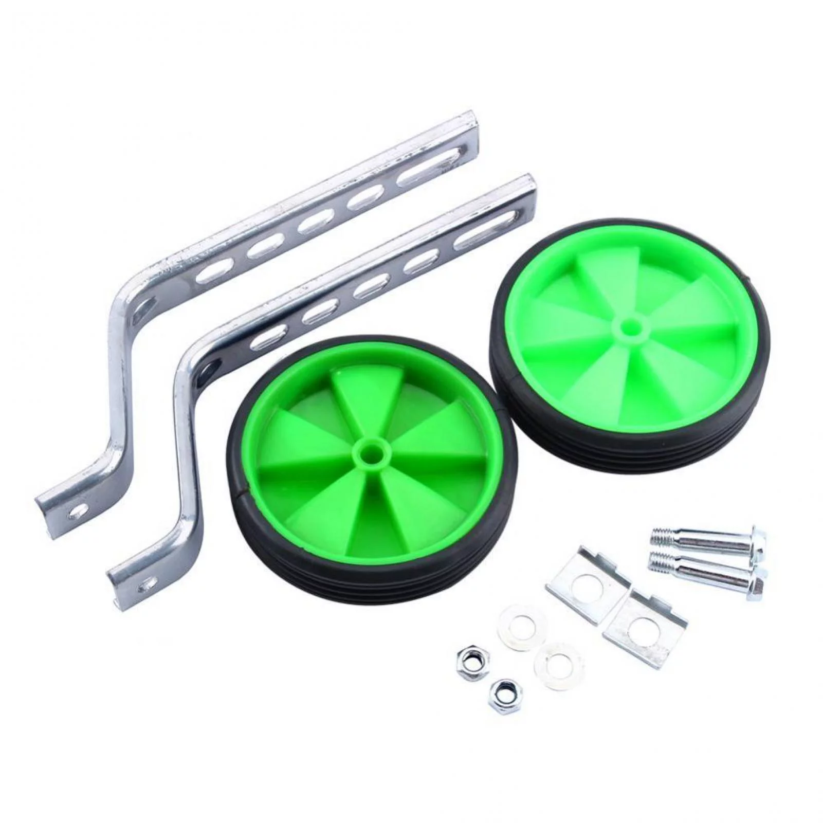 ANGGREK Kids Bicycle Training Wheels 20, 2Pcs Adjustable Training Side Wheels Stabilizer for Children 12-20 Bicycle Balance(Green), Bicycle Training Wheel - Womvr