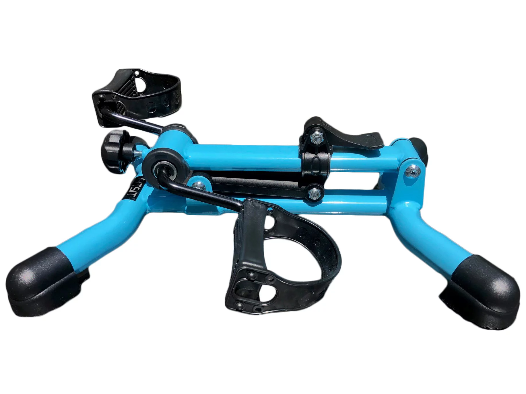 FitSit Deluxe Folding Pedal Exerciser for Arms & Legs Digital Display, Adjustable Resistance, Pedaler Anchor Strap - Womvr