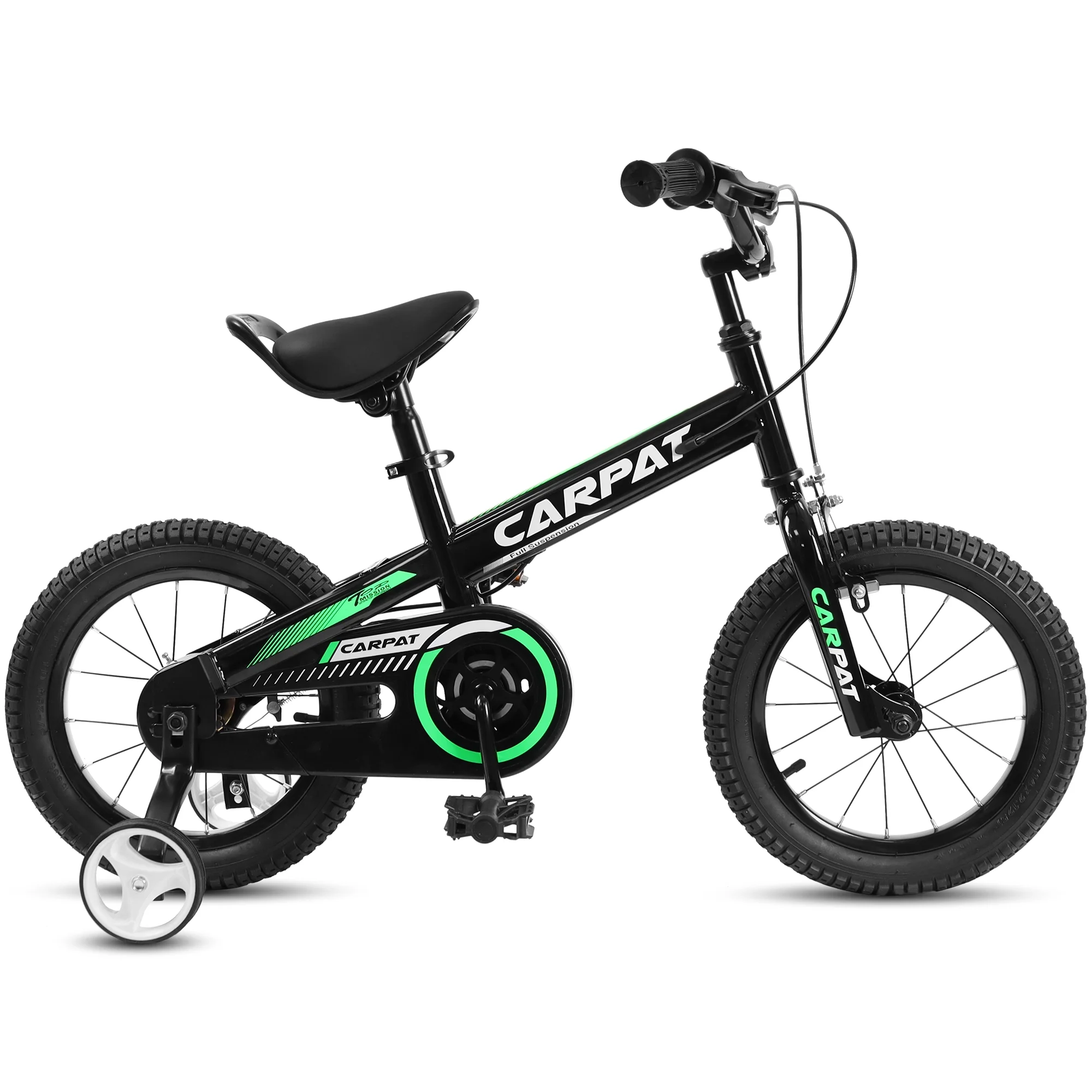 Toddler Bike 14 16 Inch, For Boys and Girls Ages 3-5 Years Toddler Bicycles with Training Wheels, Black - Womvr