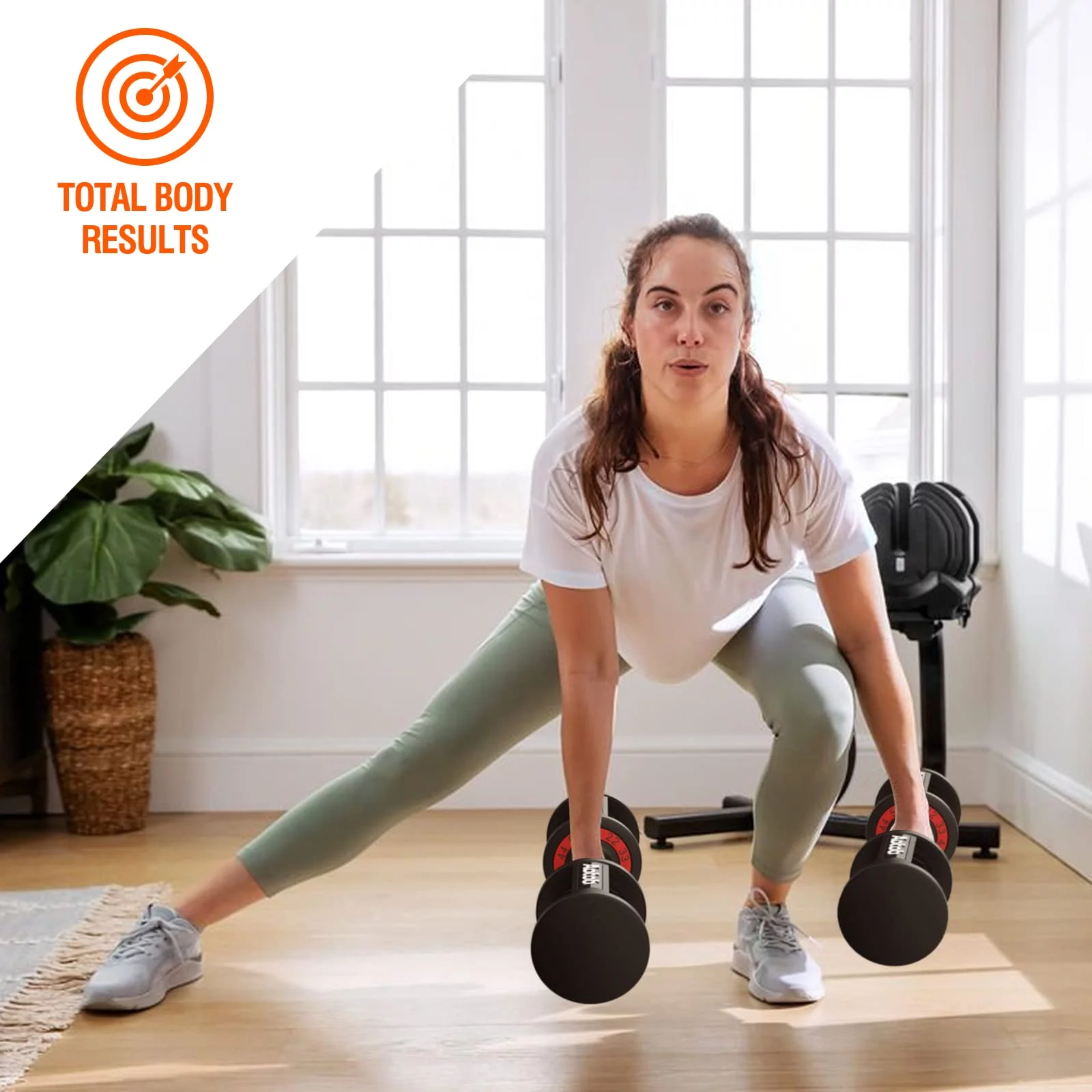 SKOK 11-55 lbs Adjustable Dumbbells Weight Set, Pair, Gym Exercise and Workout Fitness, Black - Womvr