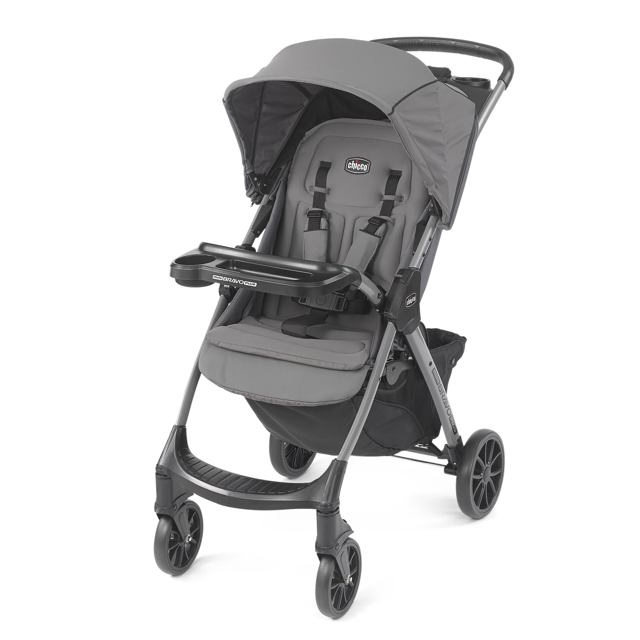 Chicco Mini Bravo Plus Lightweight Stroller - Storm (Black) - Womvr