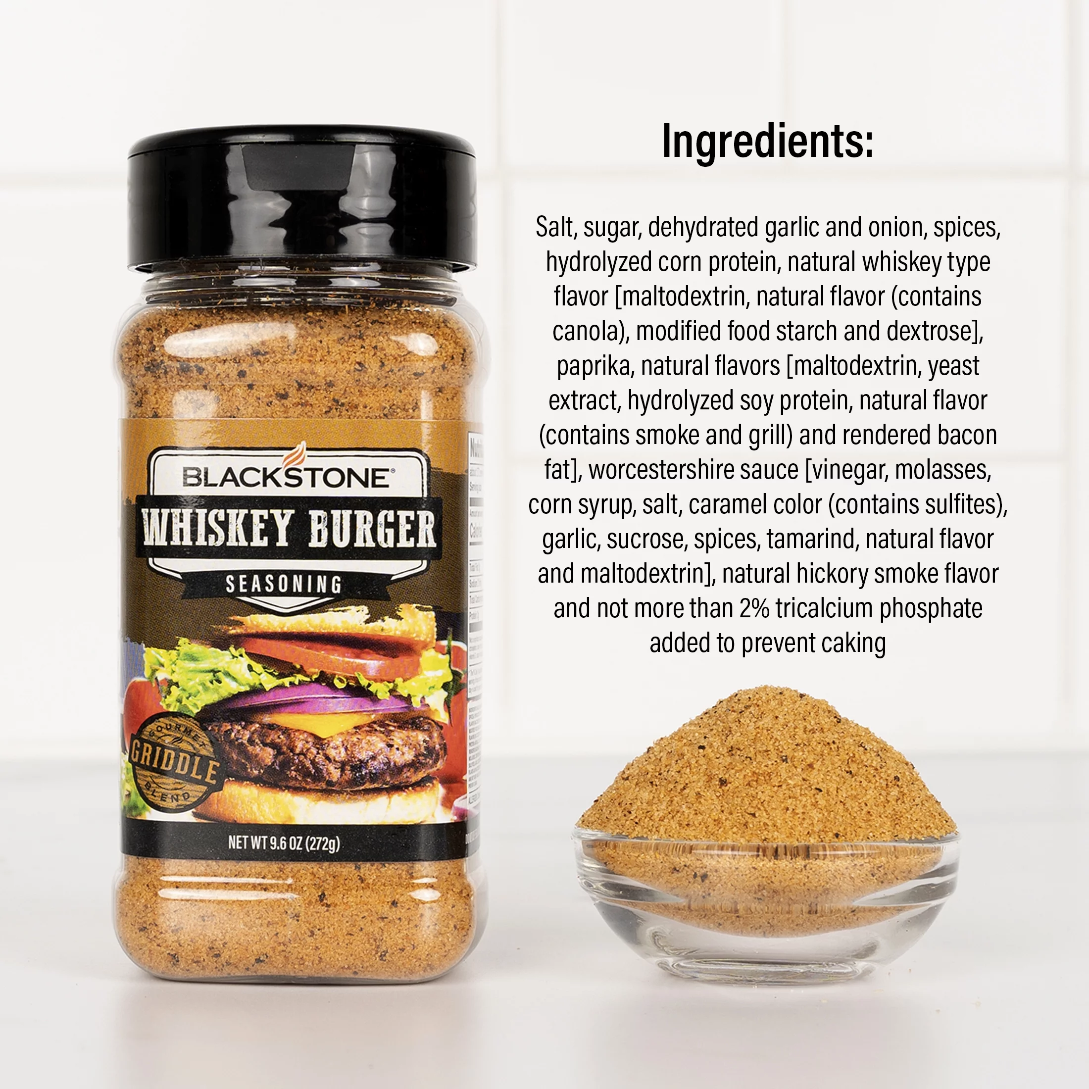 Blackstone Whiskey Burger Seasoning, 9.6 oz - Gluten-Free - Womvr