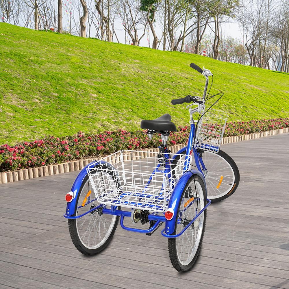 Ktaxon Adult Tricycle, 7 Speed Trike Bike Cruiser, with 24
