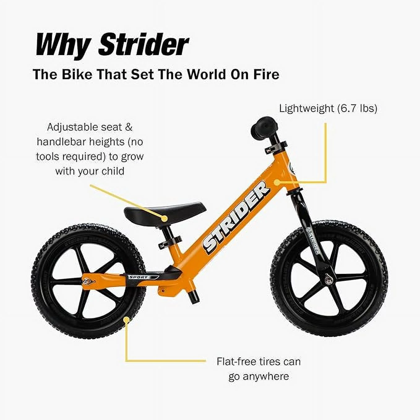 Strider - 12 Sport Balance Bike, Ages 18 Months to 5 Years - Blue - Womvr