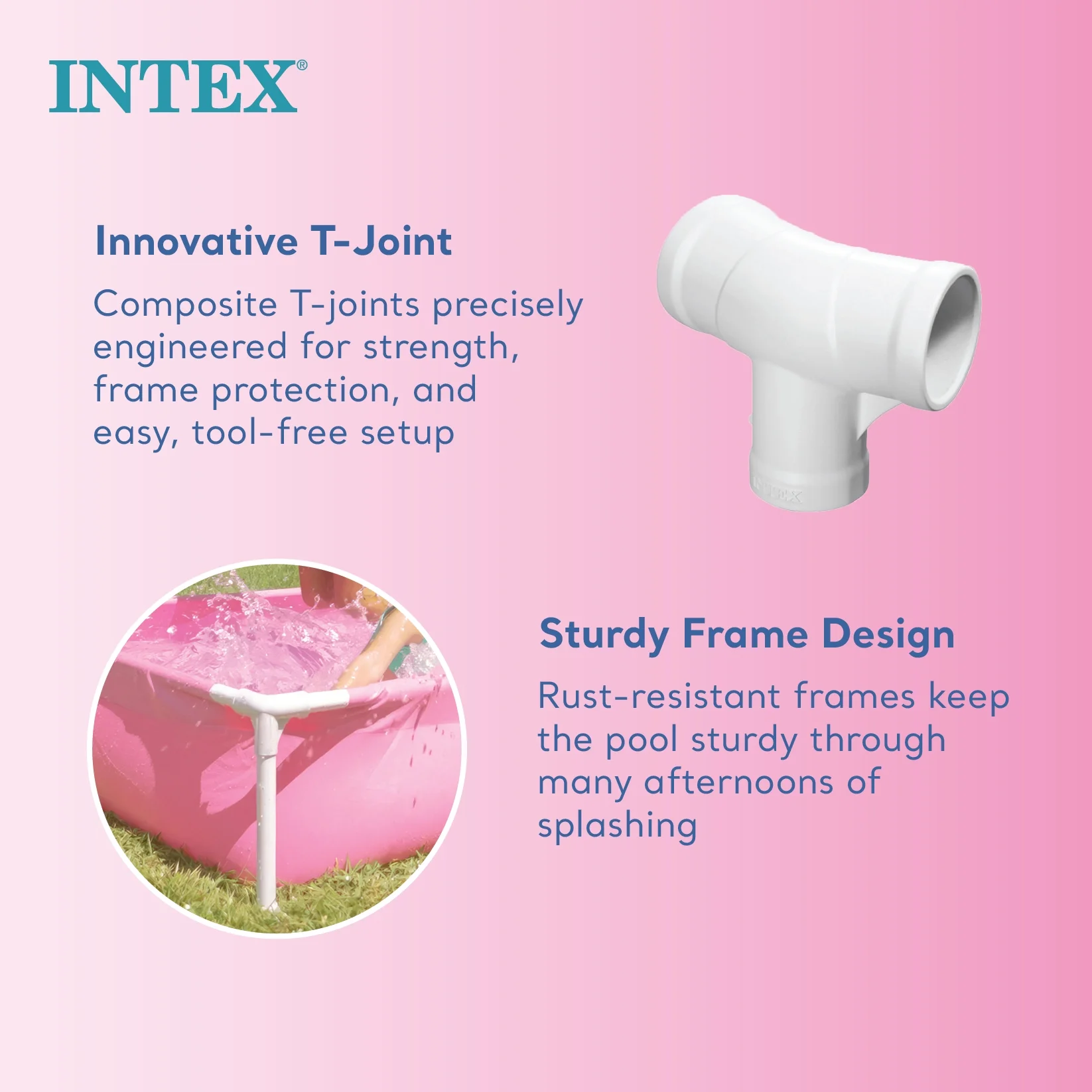 Intex Mini Frame Pool, Blue - Womvr