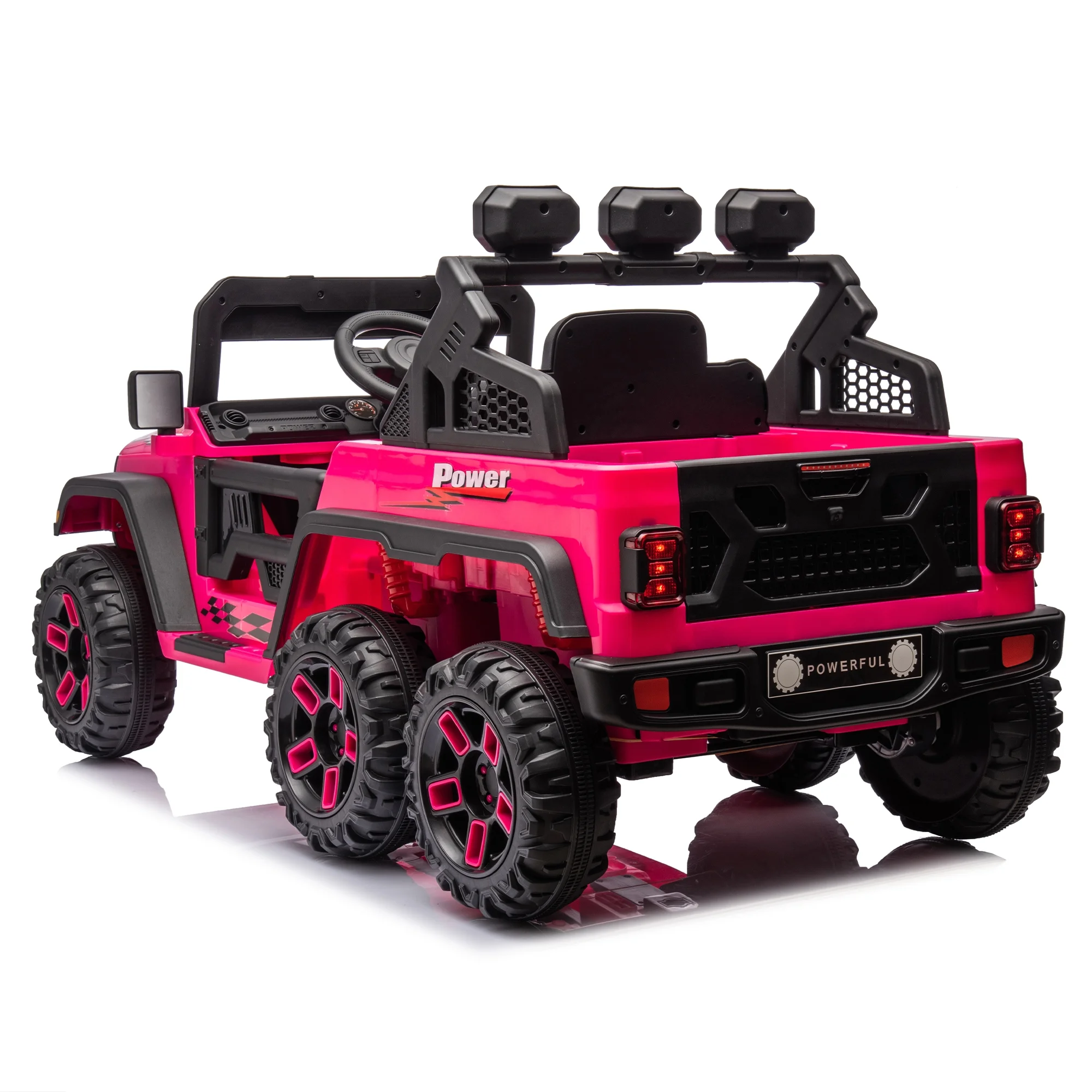 uhomepro 24V Ride on Car Large PickUp Truck Toys with Remote Control, Battery Powered Kid Car to Drive for Boy Girl, Pink - Womvr