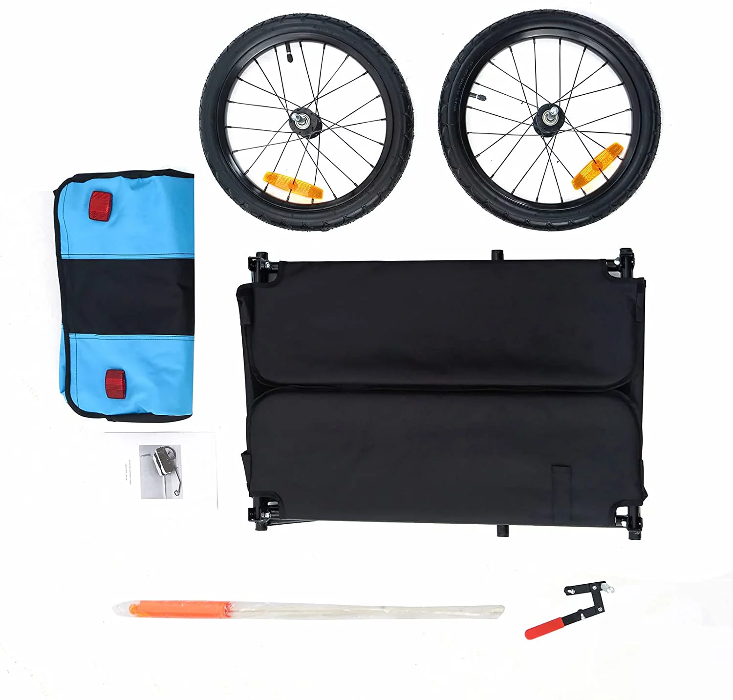 Mojay Two-Wheel Bicycle Cargo Trailer, Biking Trailer, 27.5