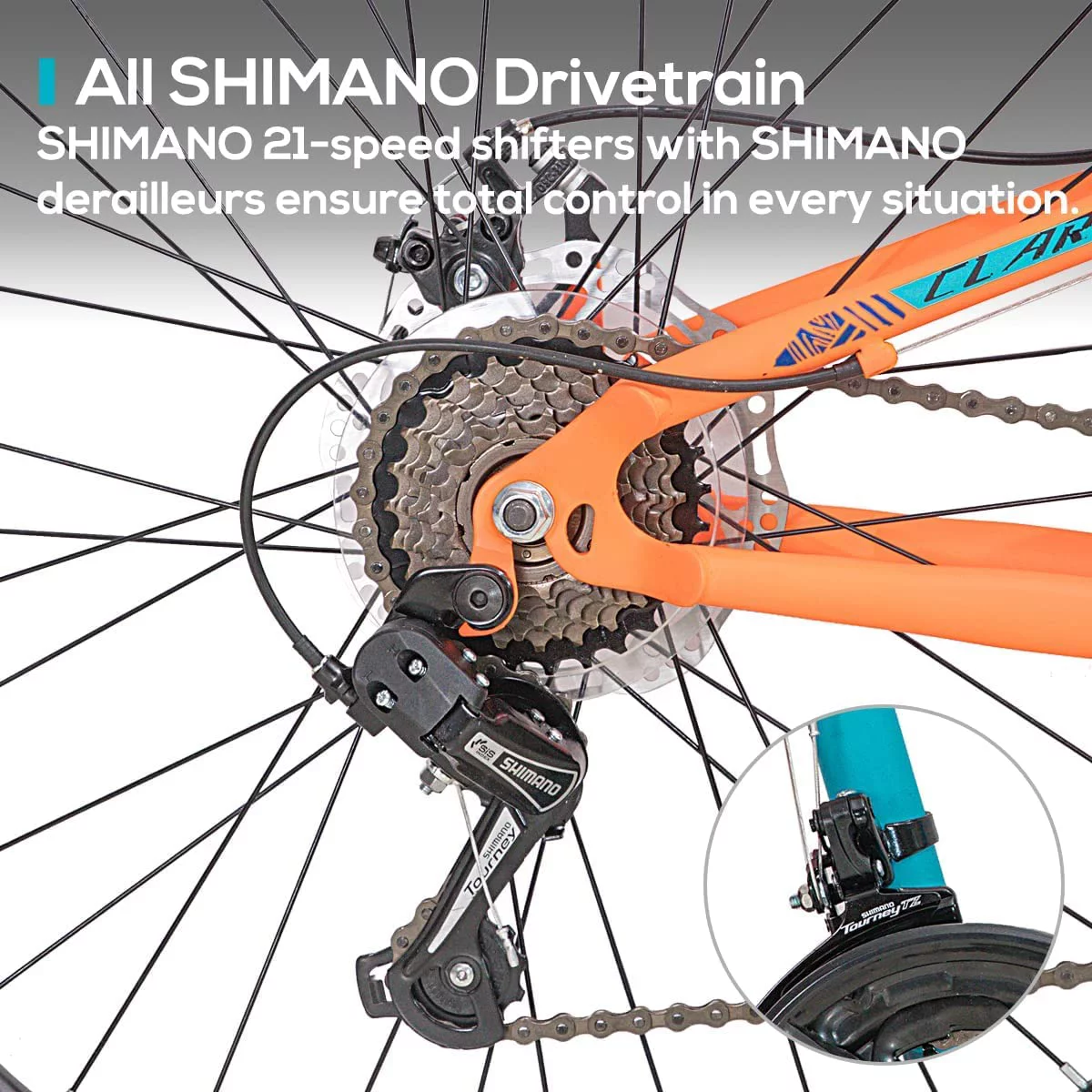 Hiland Full-Suspension Mountain Bike, Shimano 21 Speeds, 26 Inch Wheels, for Men Women MTB Bicycle Trail Bike, Green - Womvr