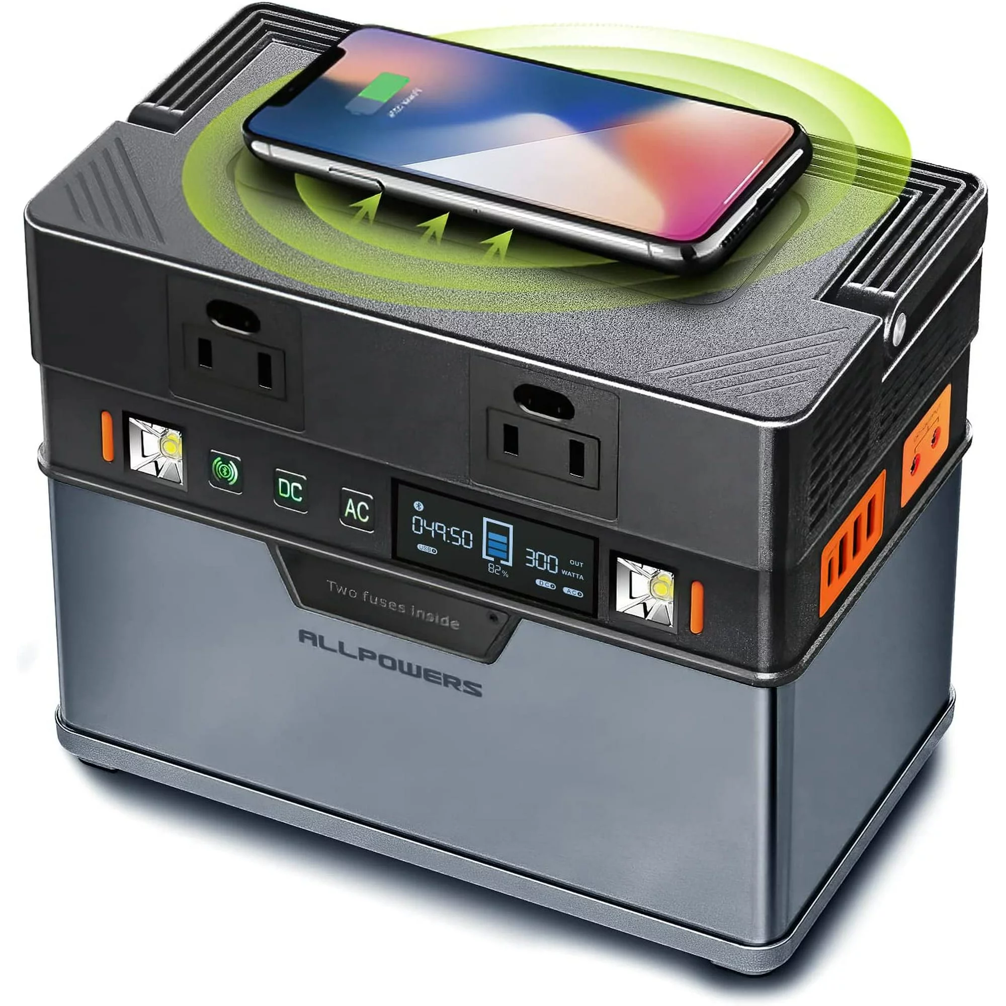 ALLPOWERS S300 288Wh Portable Power Station, Wireless Charging,  with 300 Watt AC Outlets, Solar Generator for Outdoor Camping RV Travel Emergency off-Grid CAPA - Womvr