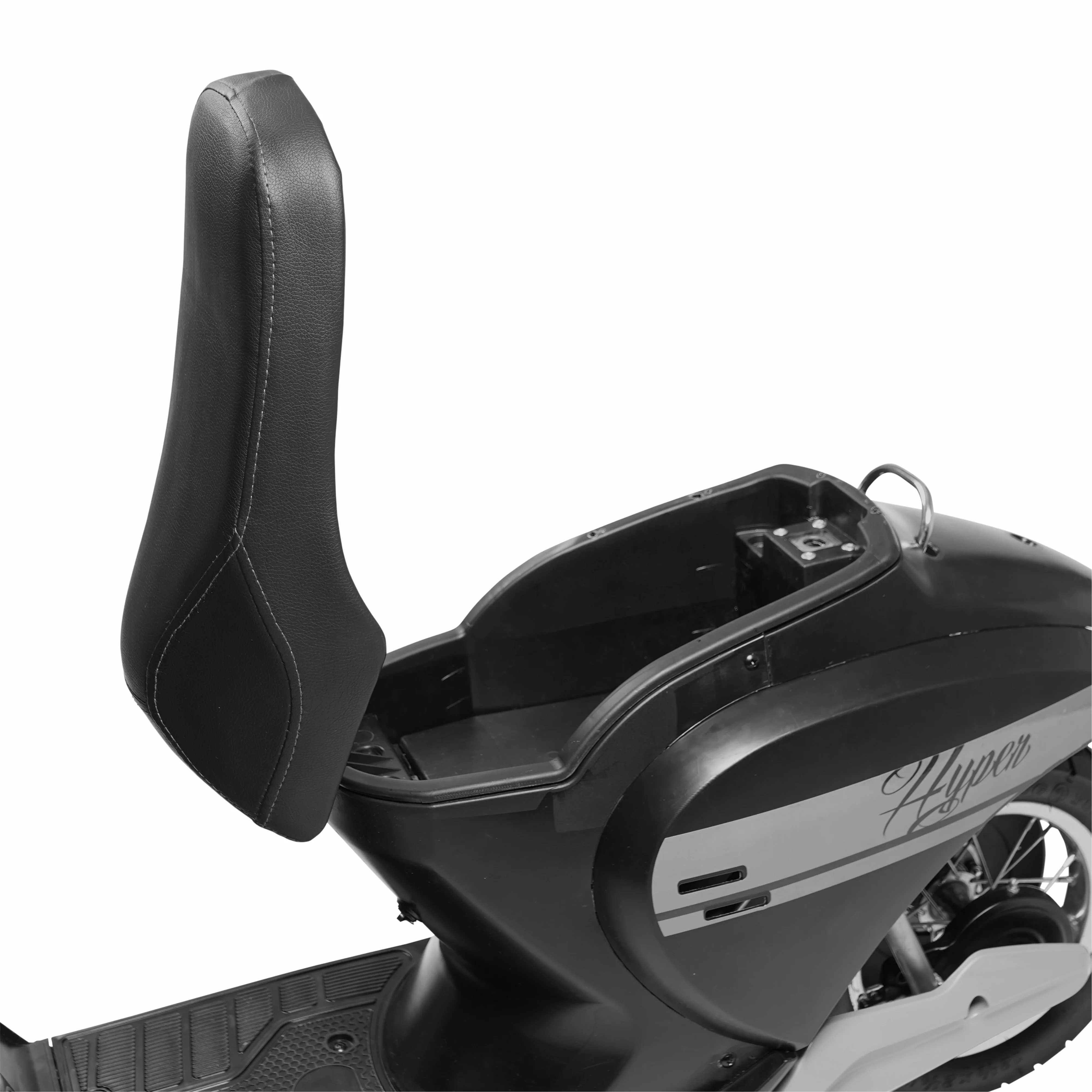 24 Volt Hyper Toys Retro Scooter, Silver, Battery Powered Electric Scooter with Easy Twist Throttle - Womvr