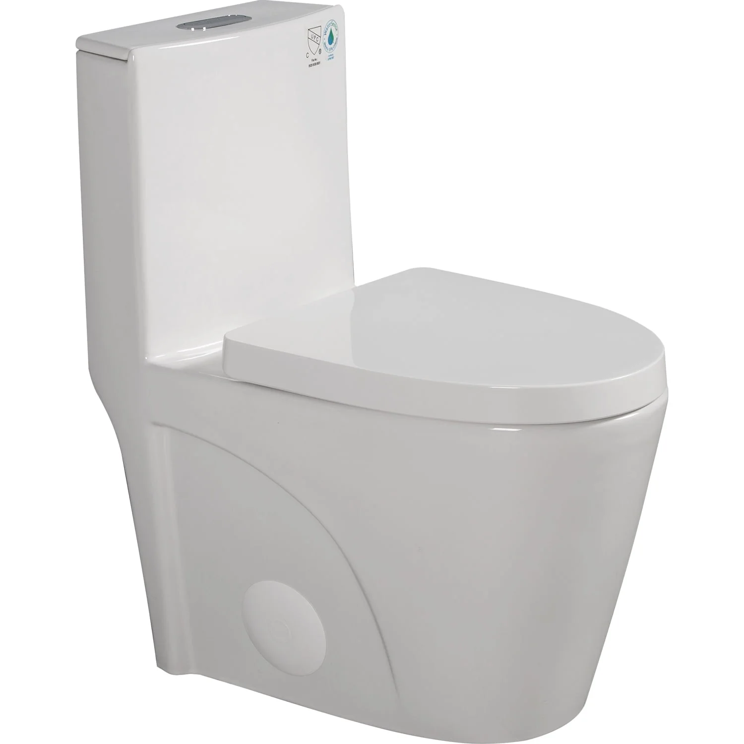 Miniyam 1.1/1.6 GPF Dual Flush Elongated Toilet with Soft-Close Seat, Black - Womvr