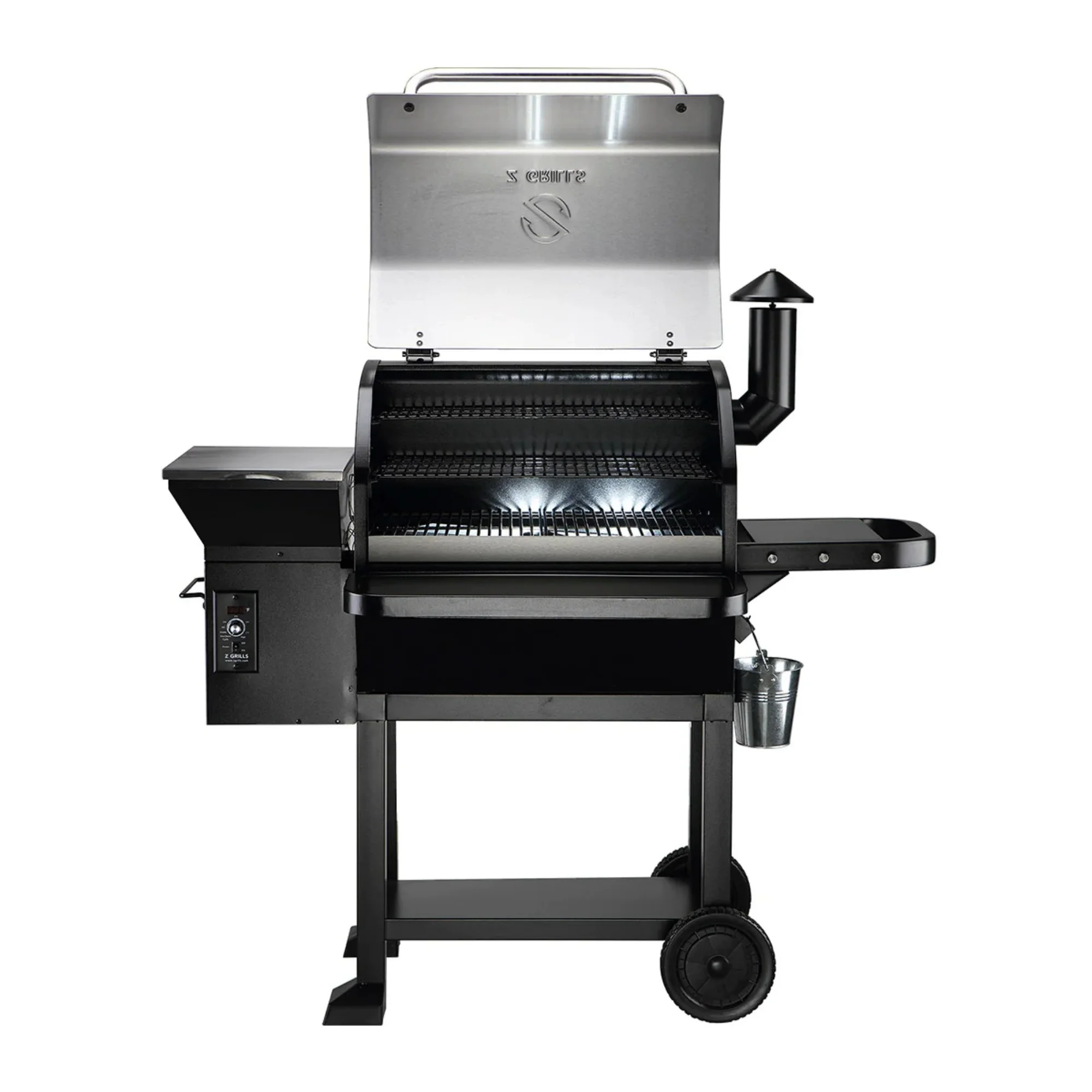 Z GRILLS 2024 Upgrade Pellet Grill & Smoker Wood Pellet Grill, 8 in 1 BBQ Smoker with Foldable Front Shelf, Rain Cover, 1056 sq.in Cooking Area - Womvr
