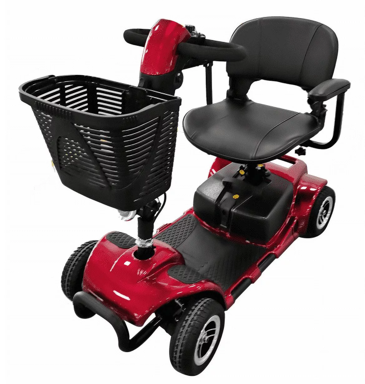 Equate Mobility 4-Wheel Motorized Power Scooter, Red - Womvr