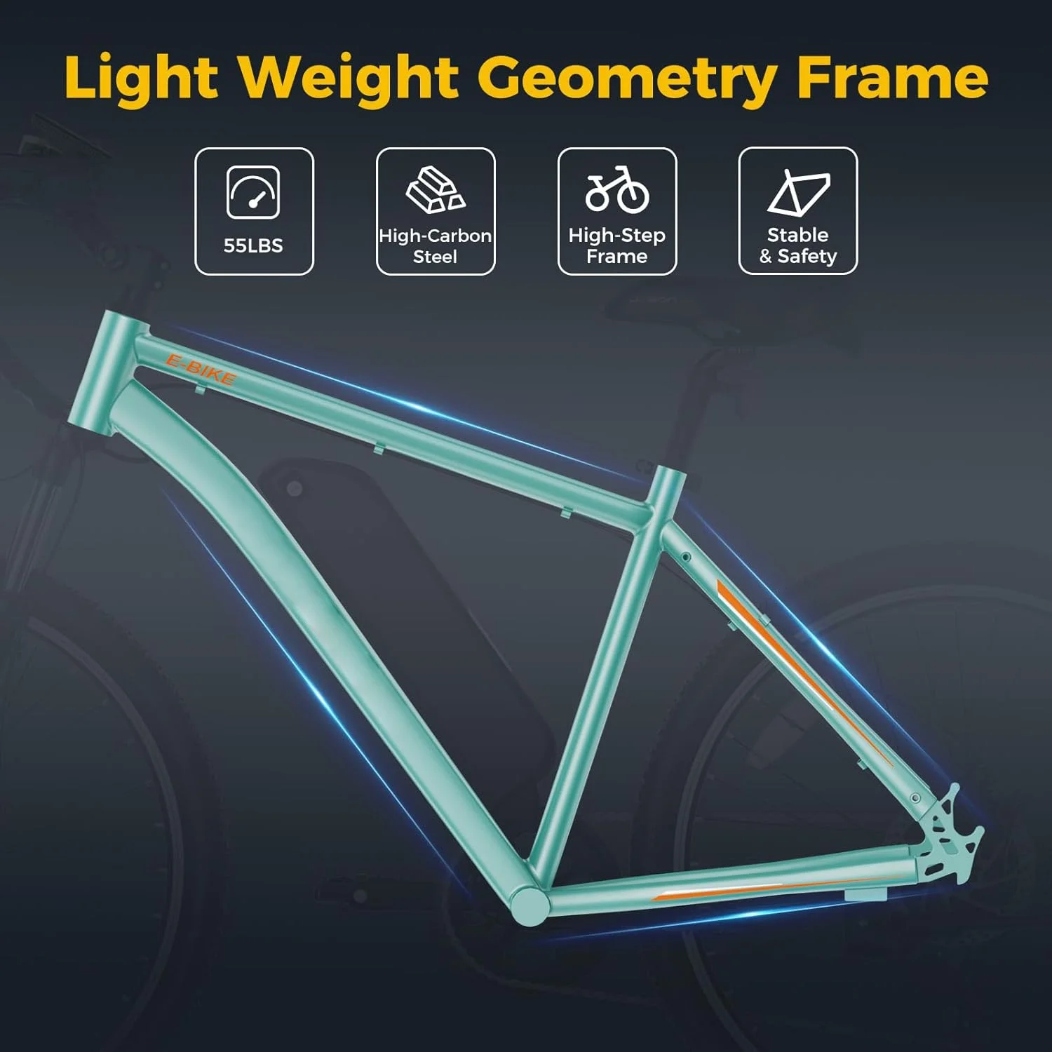 Yoloway EB5 PLUS Electric Bike for Adults, 500W Brushless Motor Ebike with 480Wh Removable Battery, 27.5