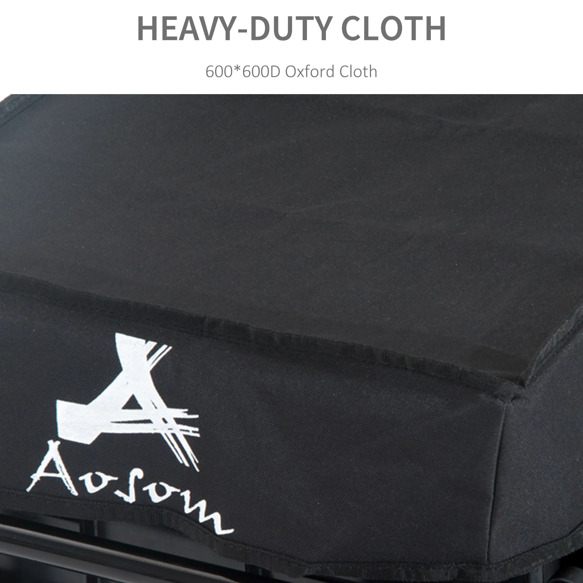 Aosom Double Wheel Internal Frame Enclosed Bicycle Cargo Trailer - Black - Womvr