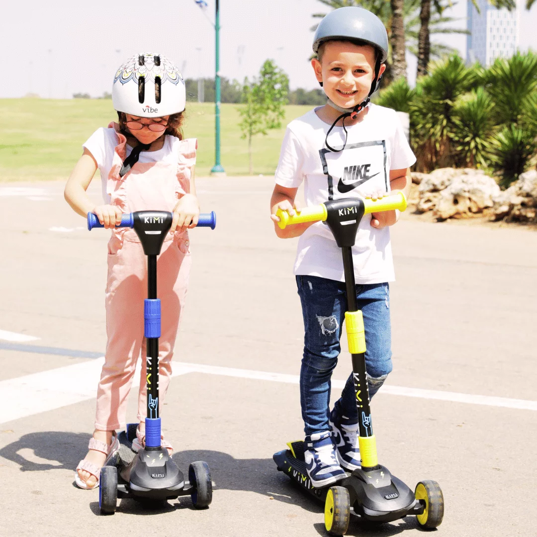 Kimi Kids 3-Wheel Electric Scooter, Ages 2-9, 5Mph, Lights, 10 Miles Range - Womvr