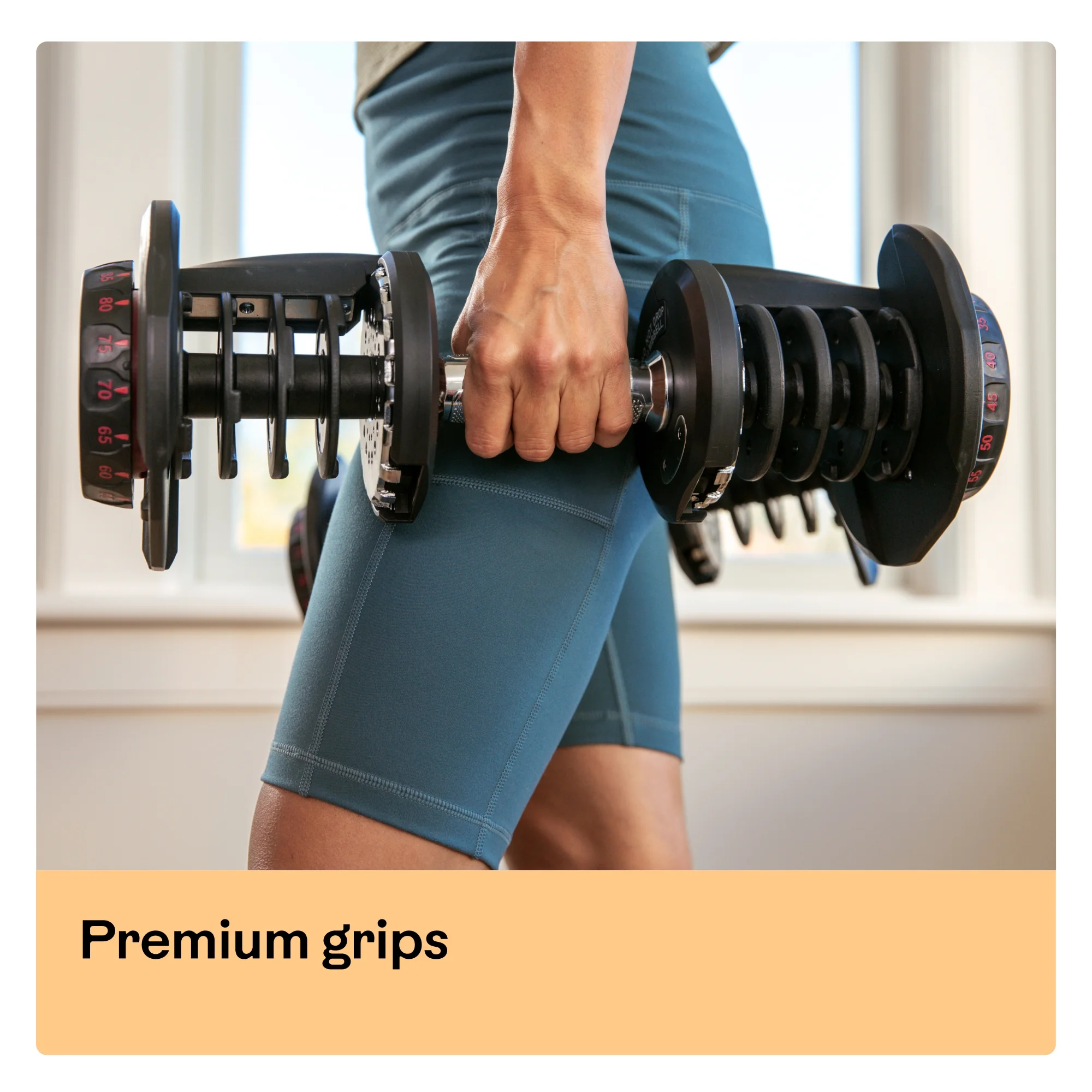 BowFlex SelectTech 1090 Adjustable Dumbbell (Single), Free 2-month JRNY Membership - Womvr