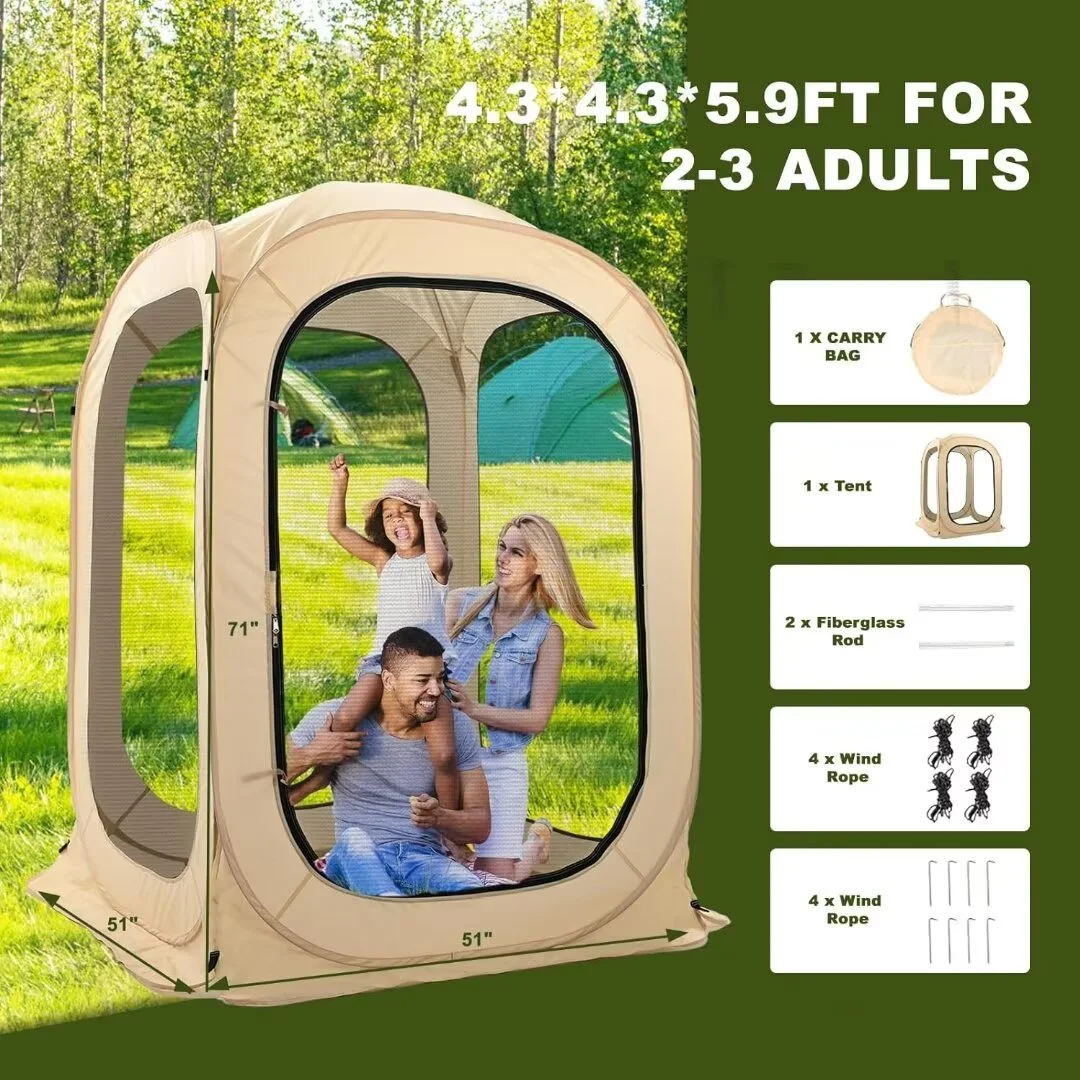 Docred Sports Tent, Weather Pop Up Shelter Bubble Tent clear tent Up to 3 People - Womvr