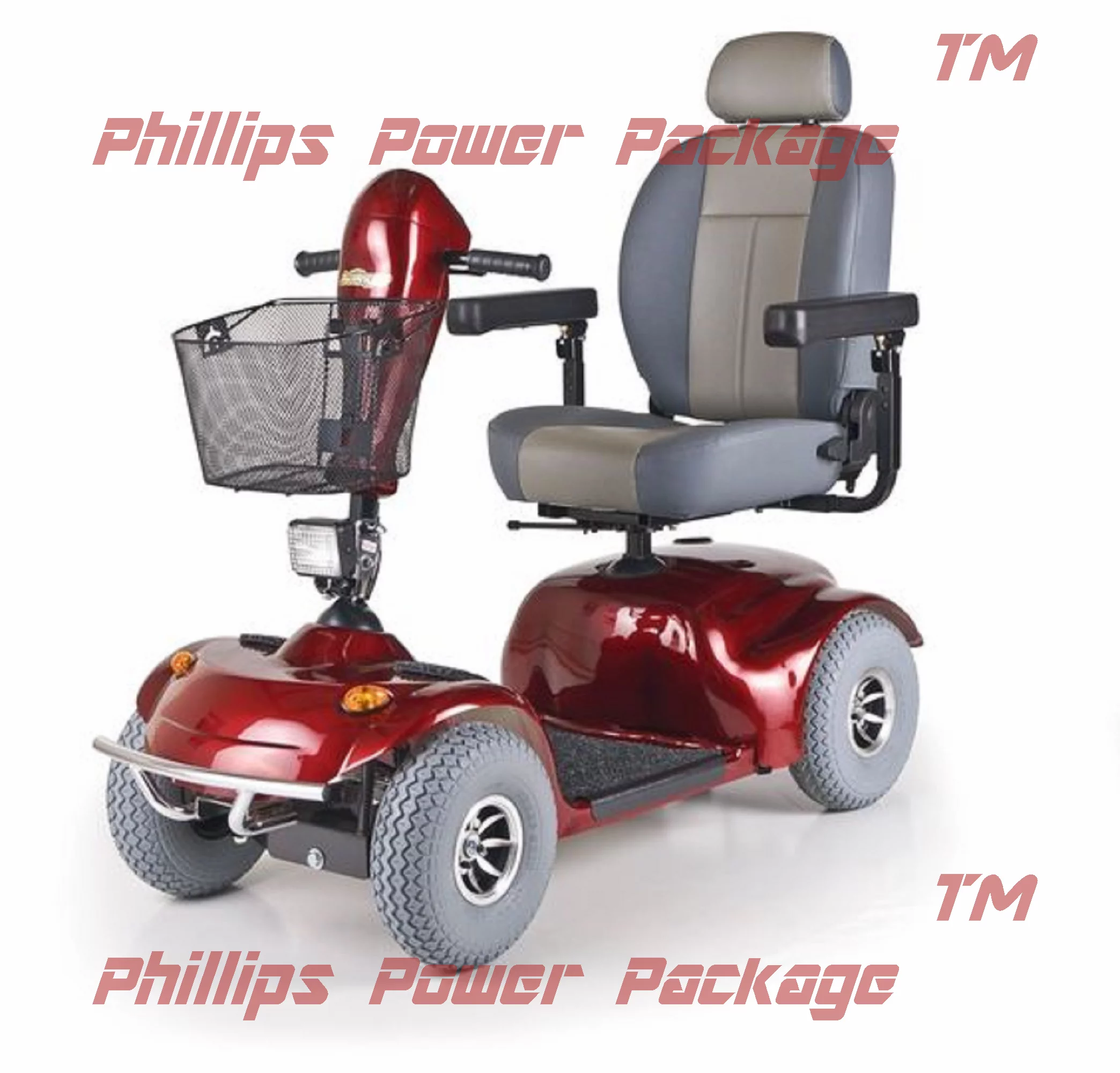 Golden Technologies - Avenger - Heavy Duty Scooter - 4-Wheel - Red - PHILLIPS POWER PACKAGE TM - $500 VALUE - Womvr