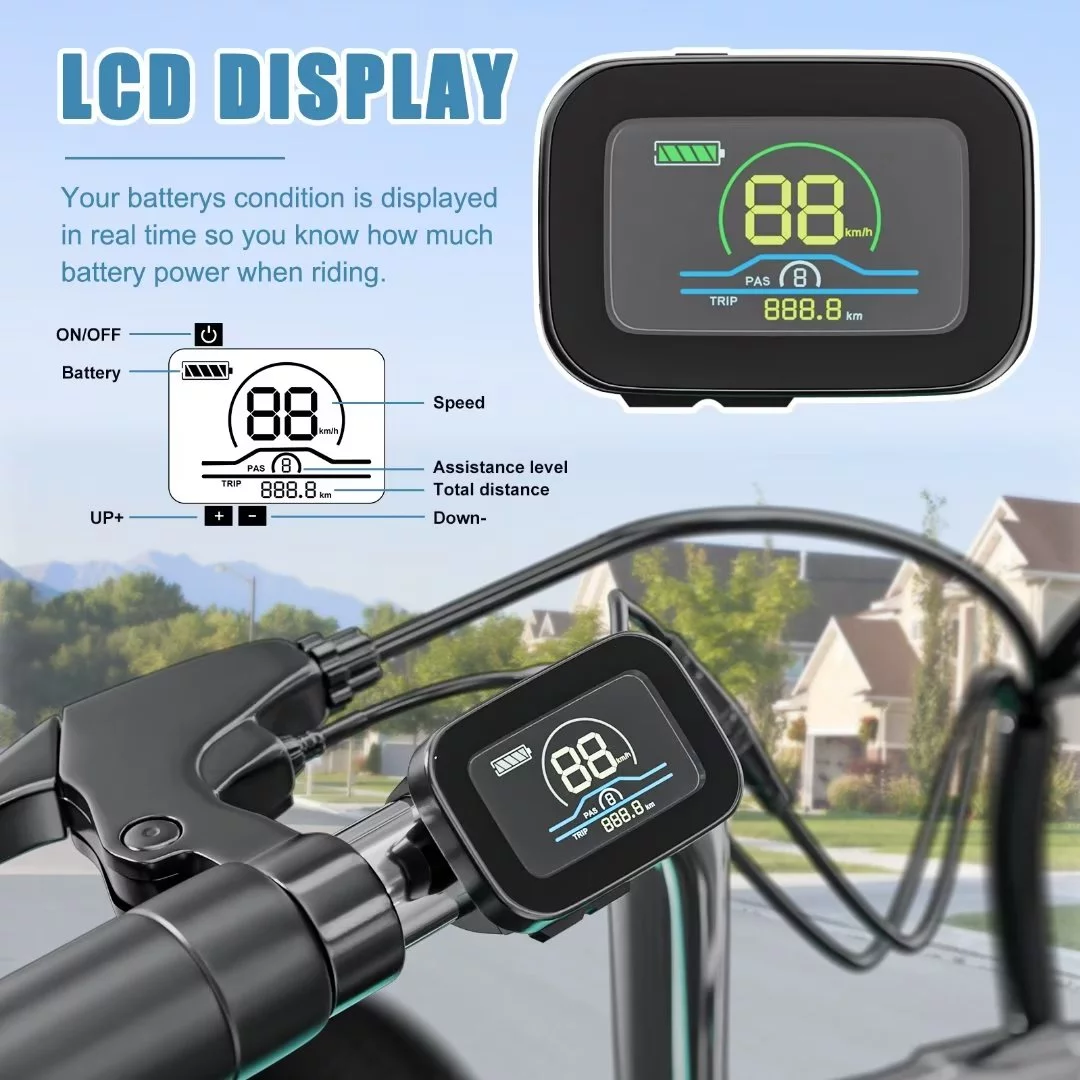 Docred 3 Wheel Electric Bike, 15.5 mph 500W Electric Tricycles for Adult .36V 7 Speeds Electric Trike,24In - Womvr