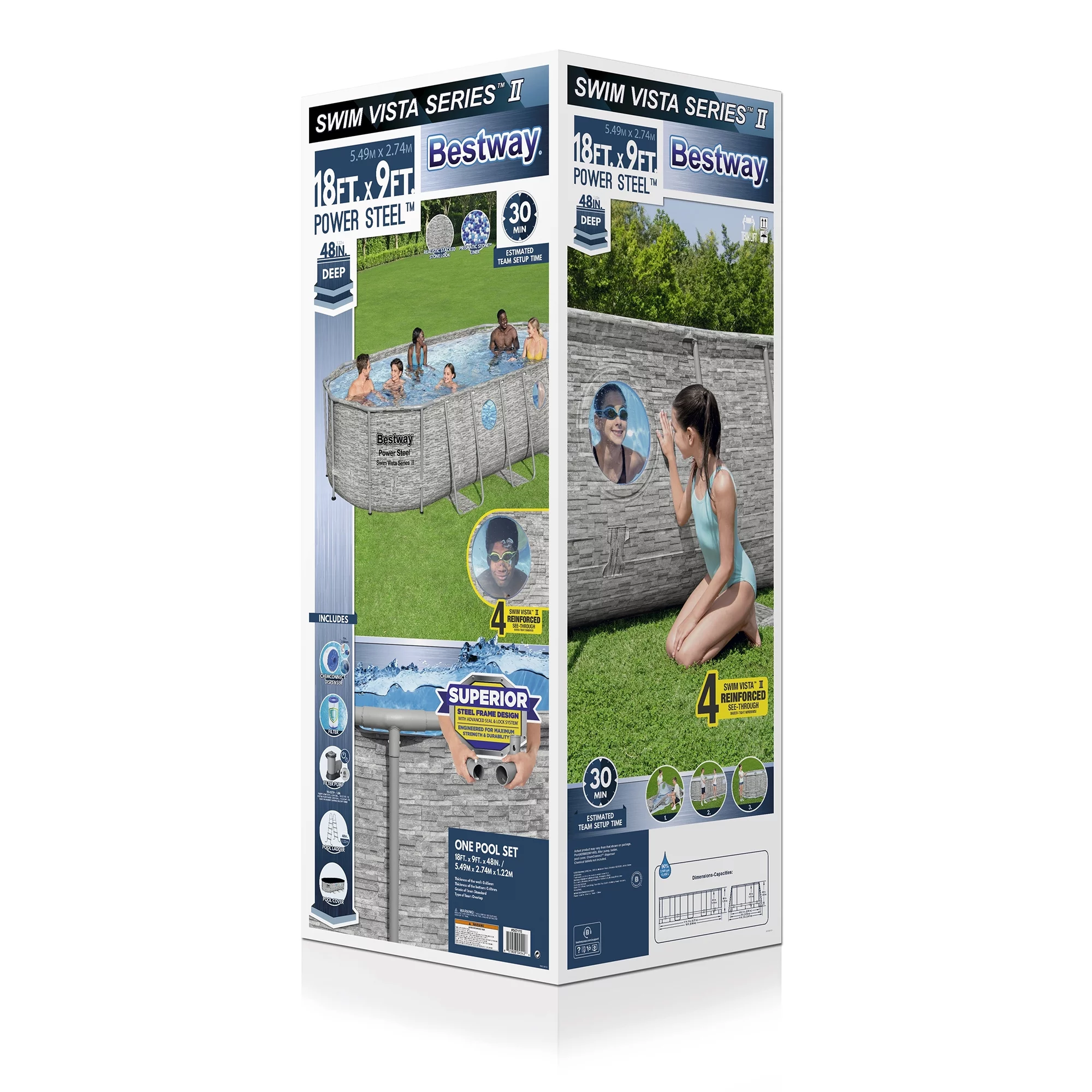 Bestway Power Steel Swim Vista 14' x 8'2