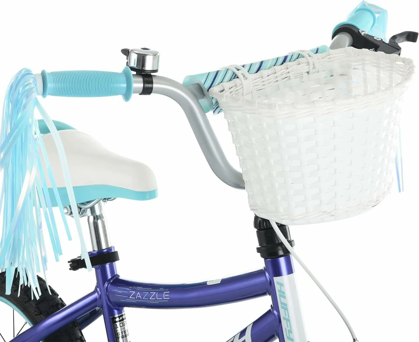 Zazzle Girl's Bike for Kids with Training Wheels, Streamers, and Basket - Womvr