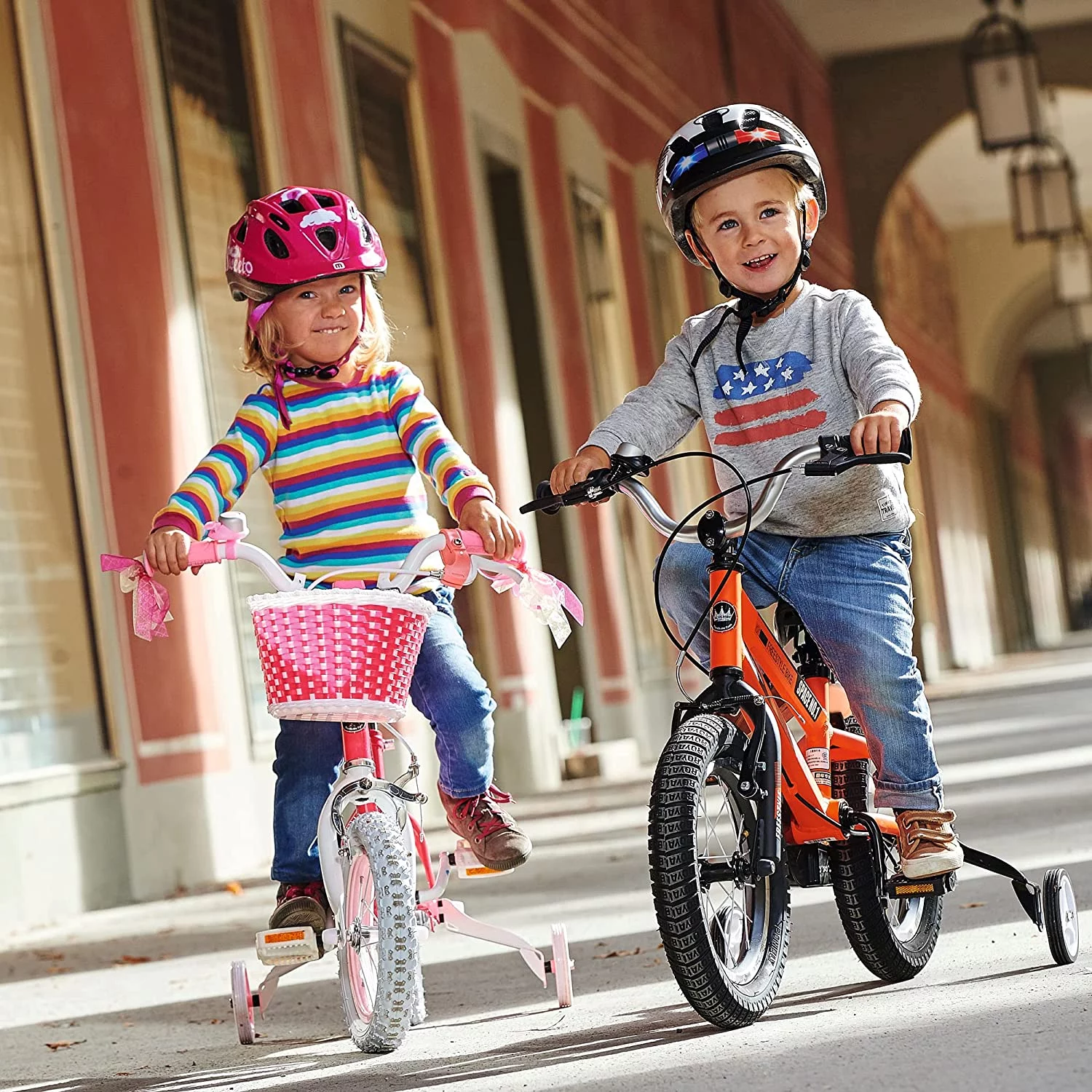 Royalbaby Girls Kids Bike Star Girl 12 In Bicycle Basket Training Wheels Blue Child's Cycle - Womvr