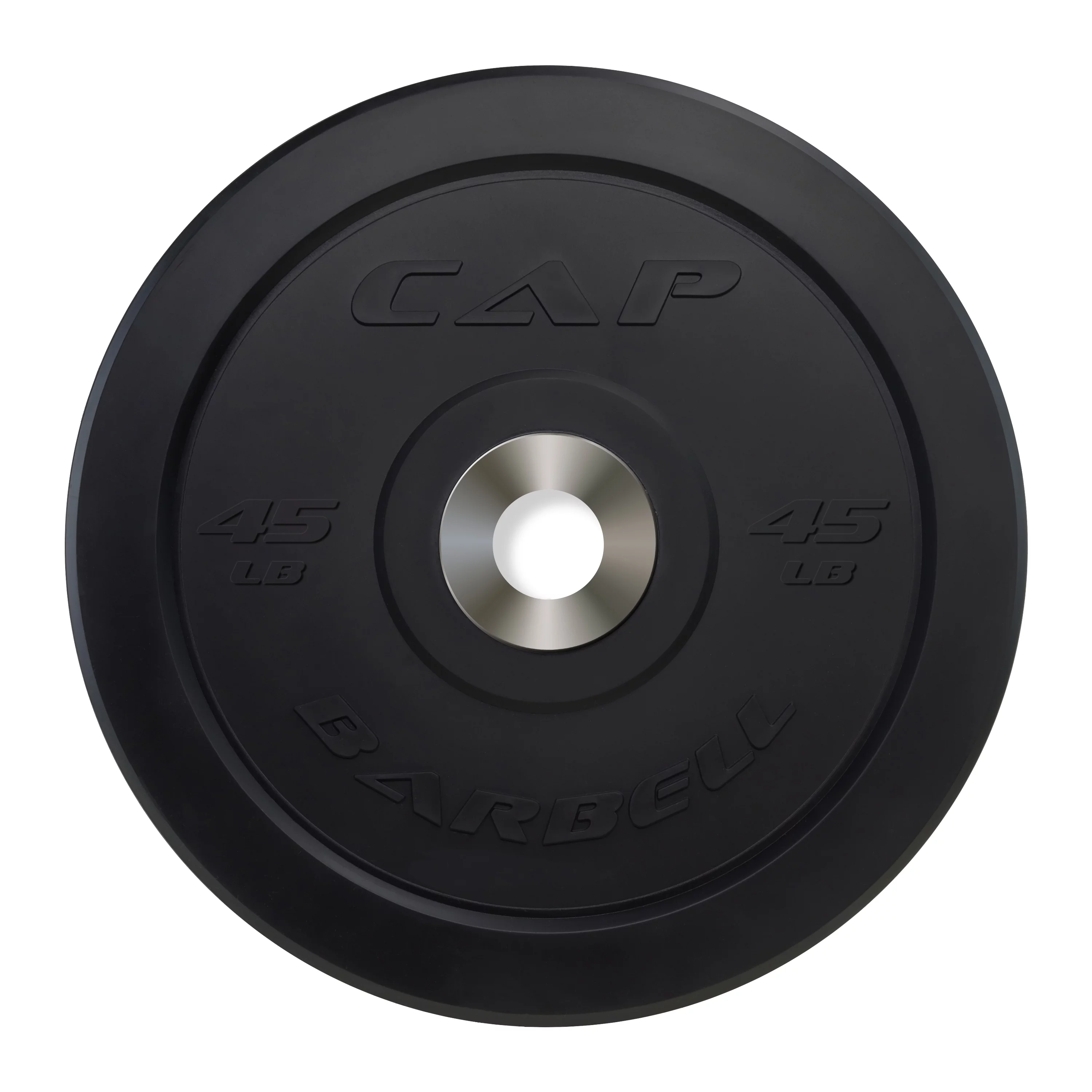 CAP 25 lb Olympic Bumper Plate, Black - Womvr