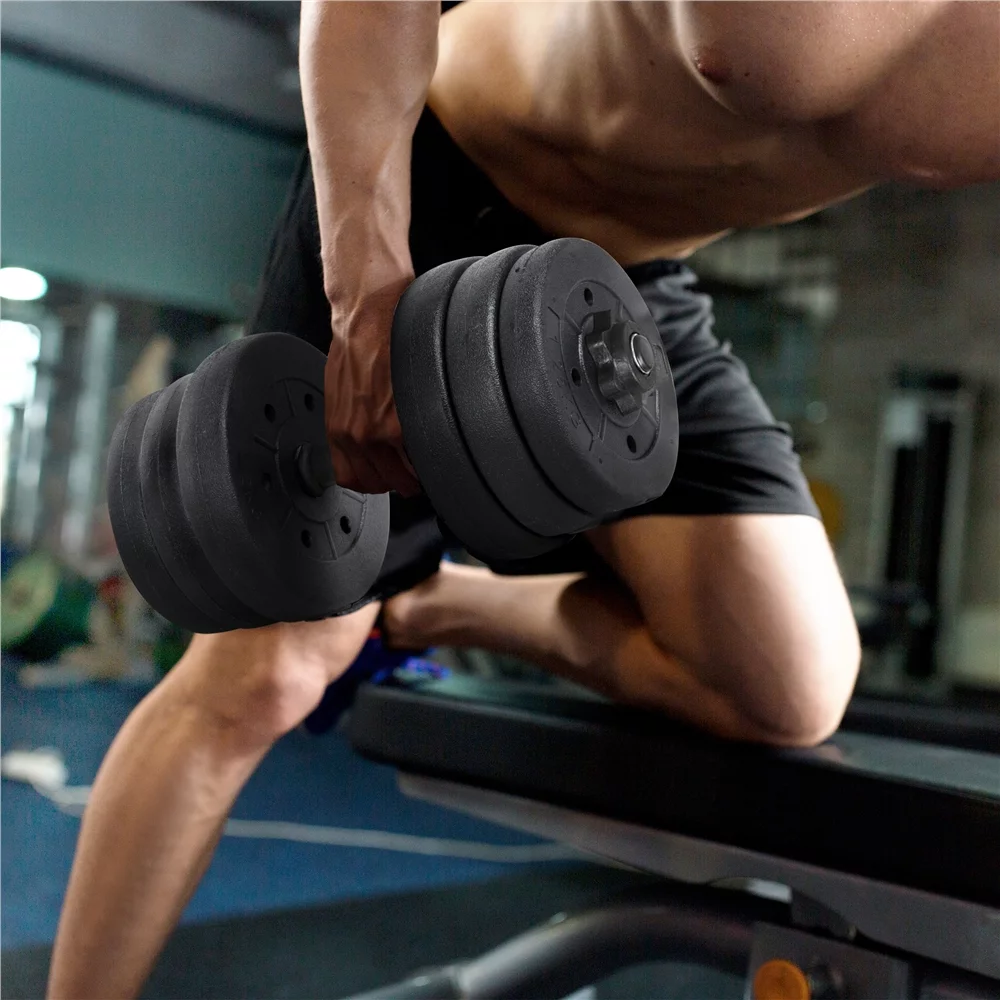 Topeakmart 66 Lb. Dumbbells Weight Set Adjustable Dumbbell Set Home Training Dumbbell Pair Black - Womvr