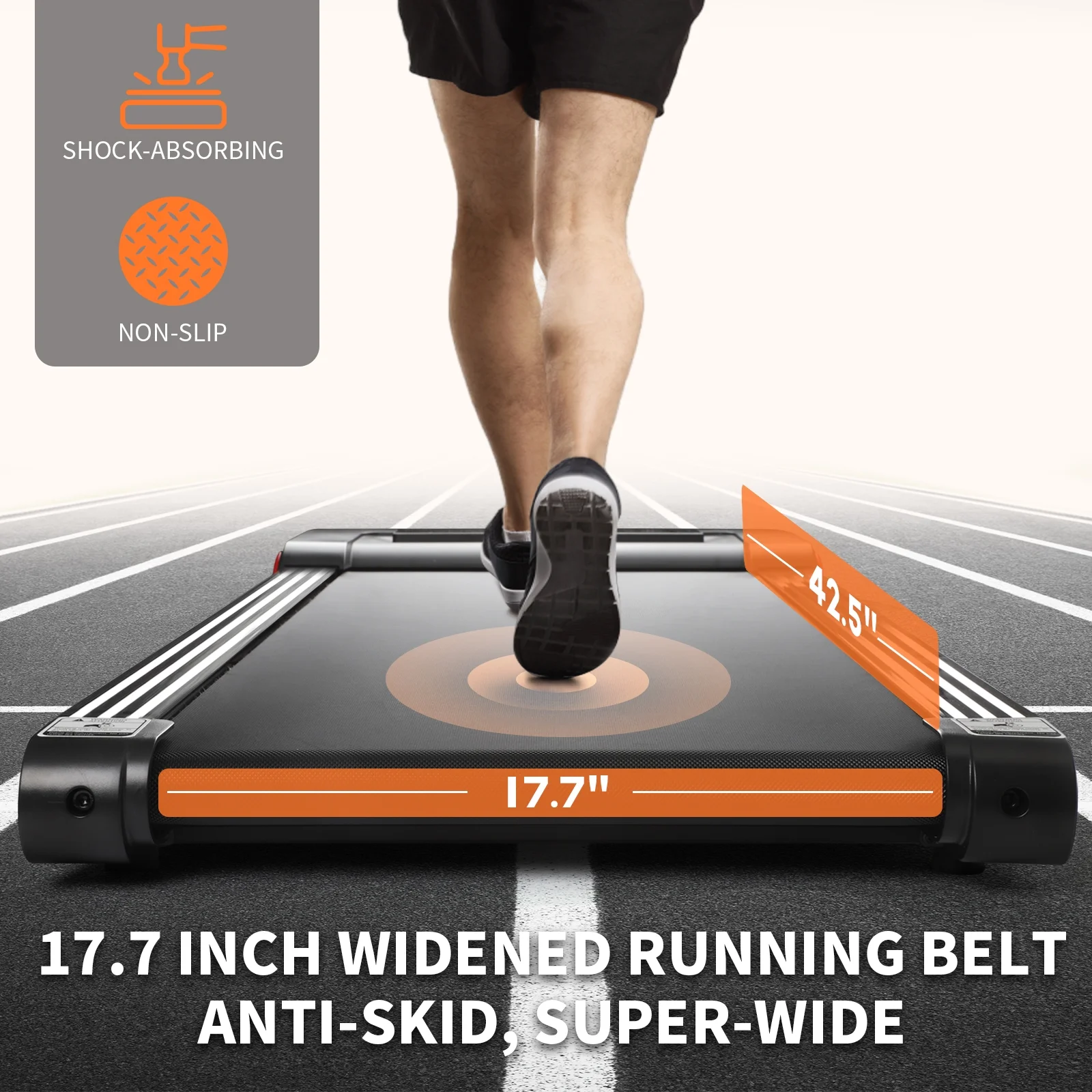 2 in 1 Under Desk Treadmill with 300lbs Weight Capacity, Portable Quiet Compact Walking Pad, Electric Treadmill for Walking and Jogging - Womvr