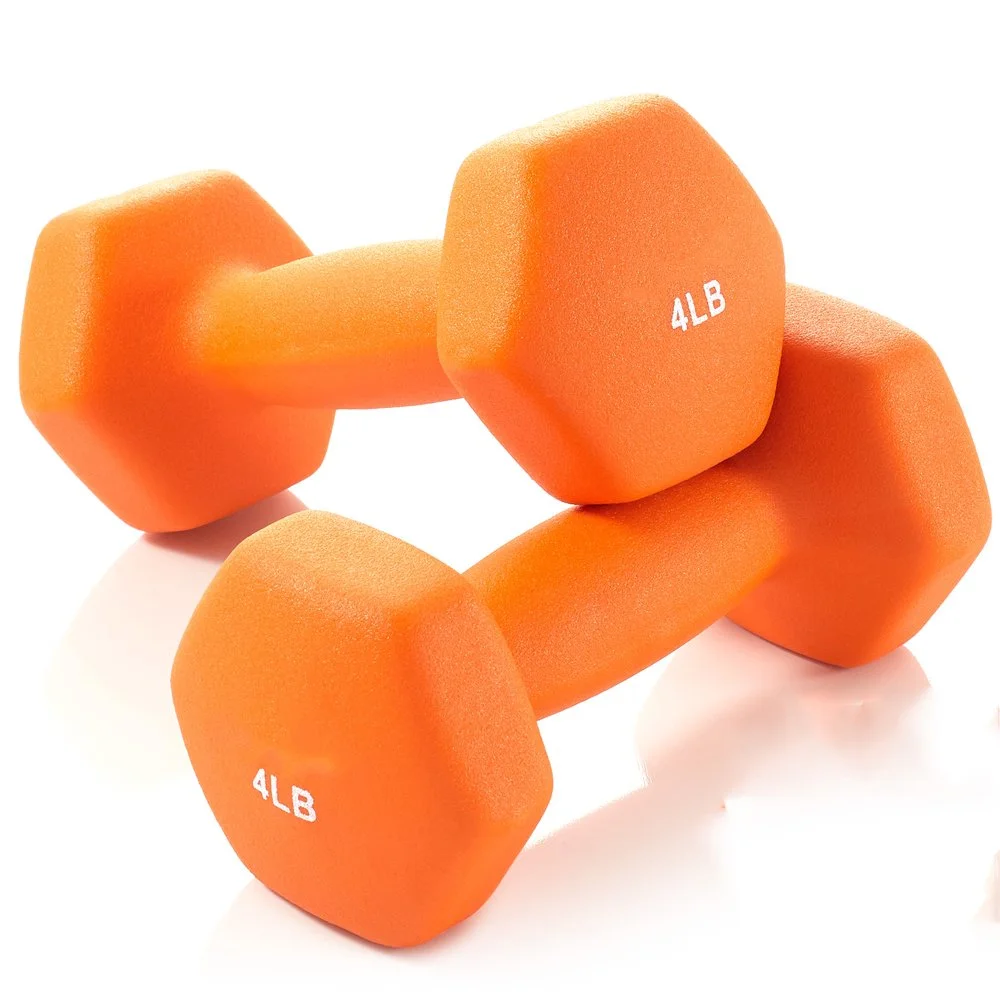 Fitness Alley Neoprene Dumbbell Pairs Set Coated for Non Slip Grip - Hex Dumbbells Weight Set - Neopren - Womvr