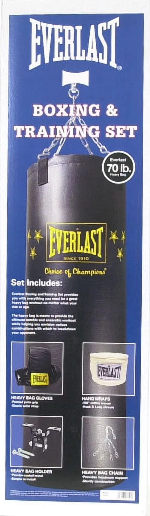 Everlast 70 lbs. Heavy Bag Kit - Womvr