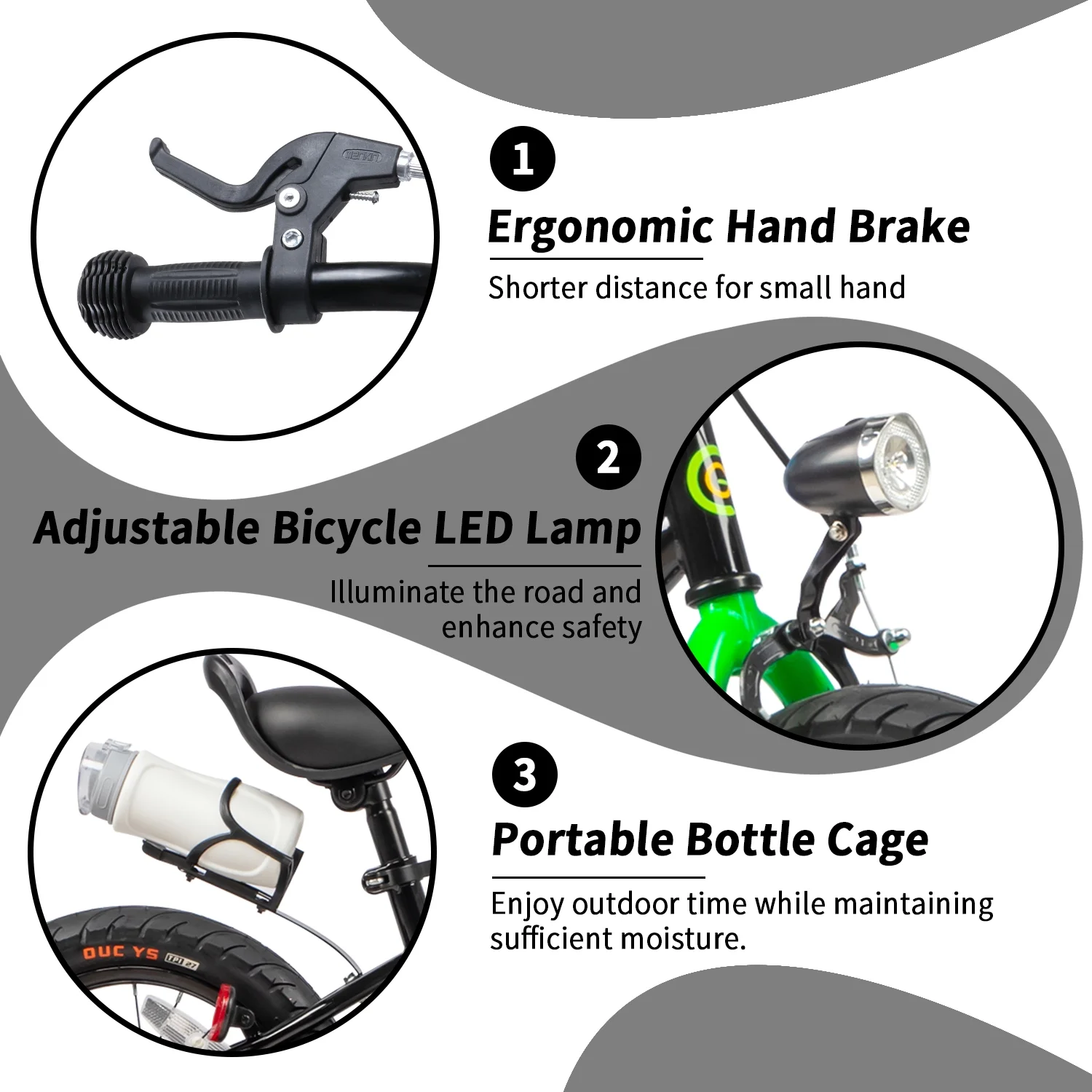 Glerc 12 inch Toddler and Kids Bike for 2-4 Years Old Boys & Girls, White - Womvr