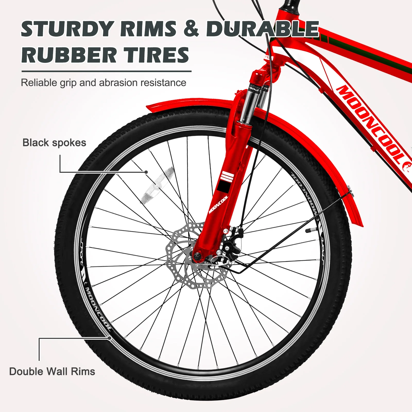 Docred Adult Tricycle, 7 Speed Three Wheel Mountain Bike, 24/26/27.5 inch Adults Trikes ,Load capacity 420 lbs - Womvr