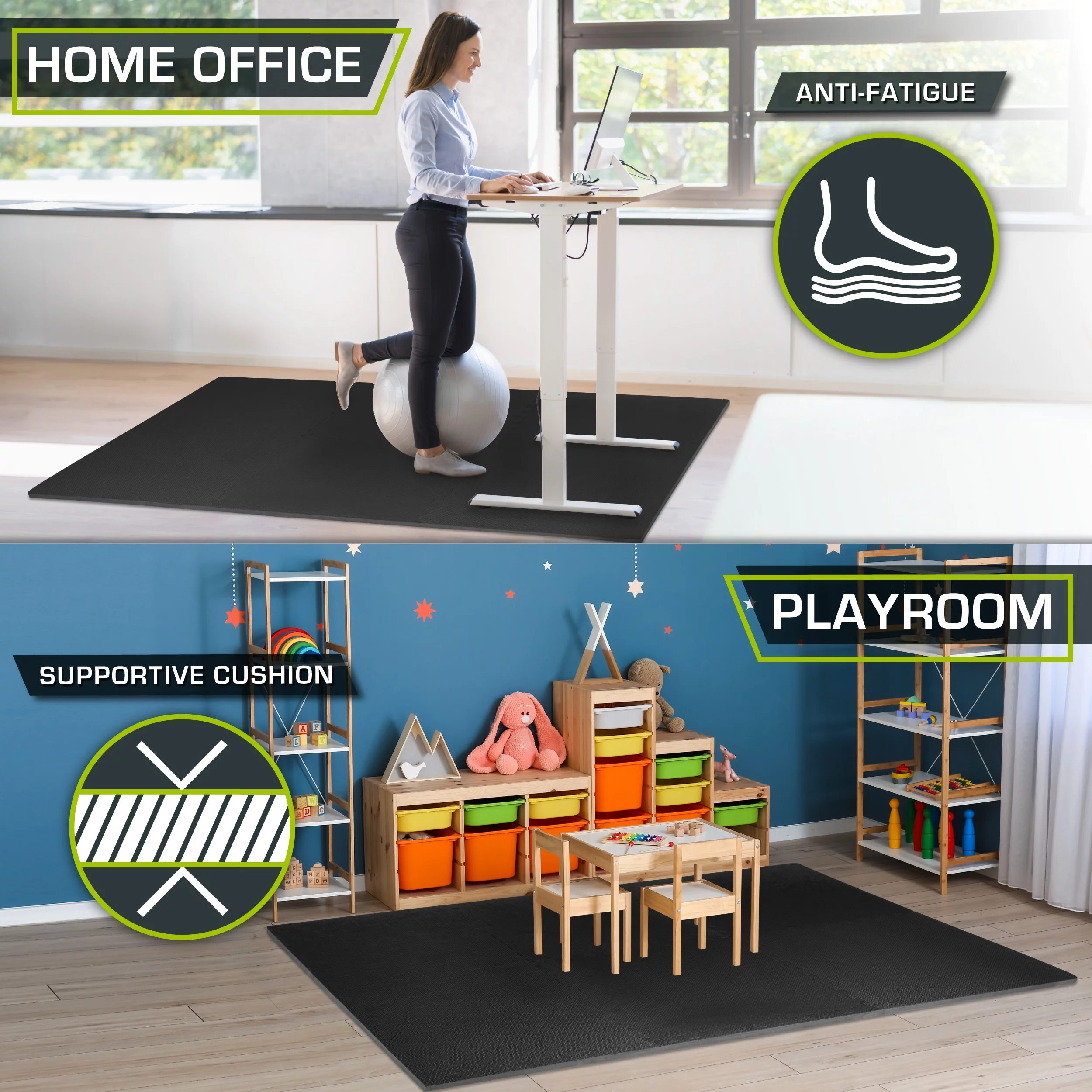 ProsourceFit Extra Thick Puzzle Exercise Mat 3/4