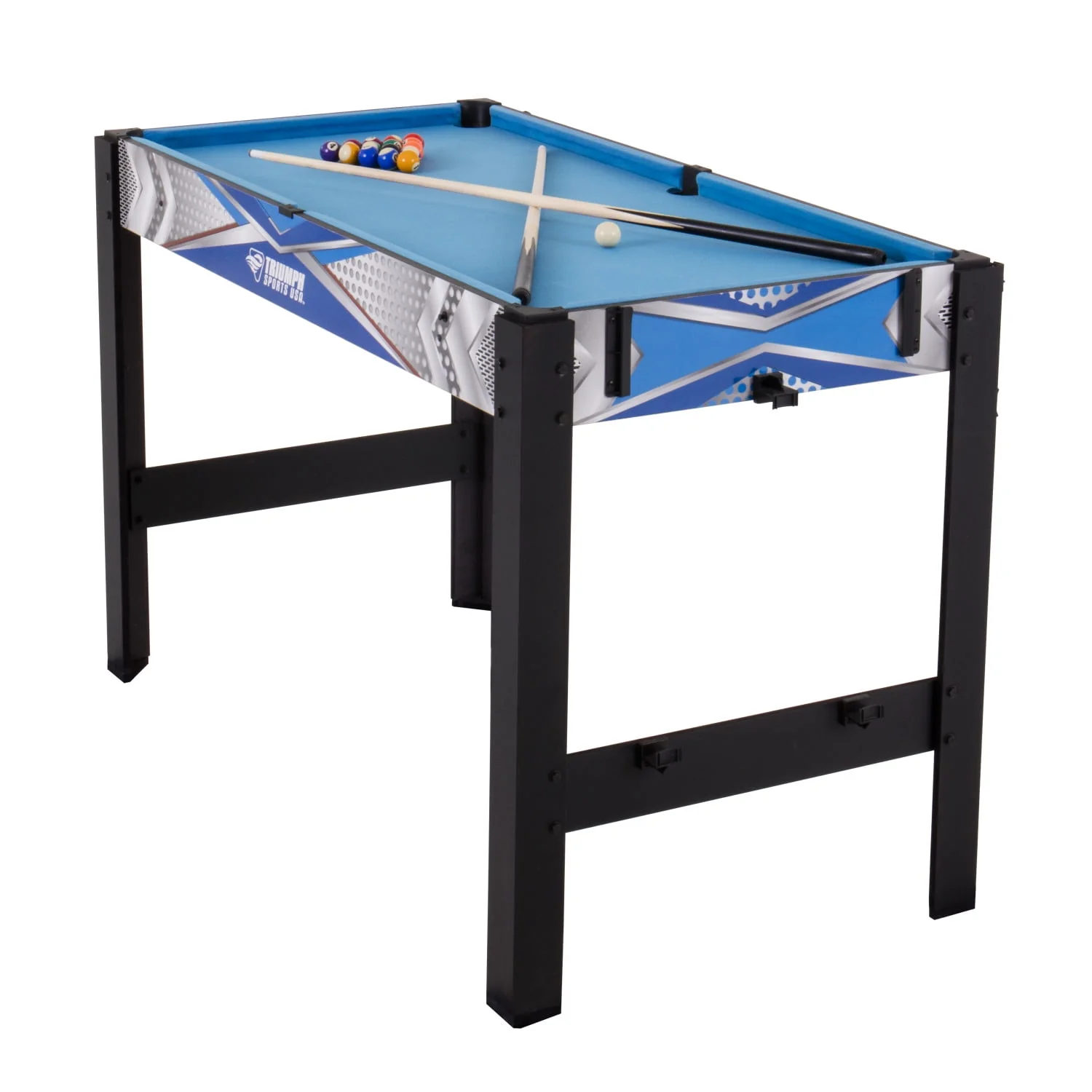 Triumph 13-in-1 Combo Game Table Includes Basketball, Table Tennis, Billiards, Push Hockey, Launch Football, Baseball, Tic-Tac-Toe, and Skee Bean Bag Toss - Womvr