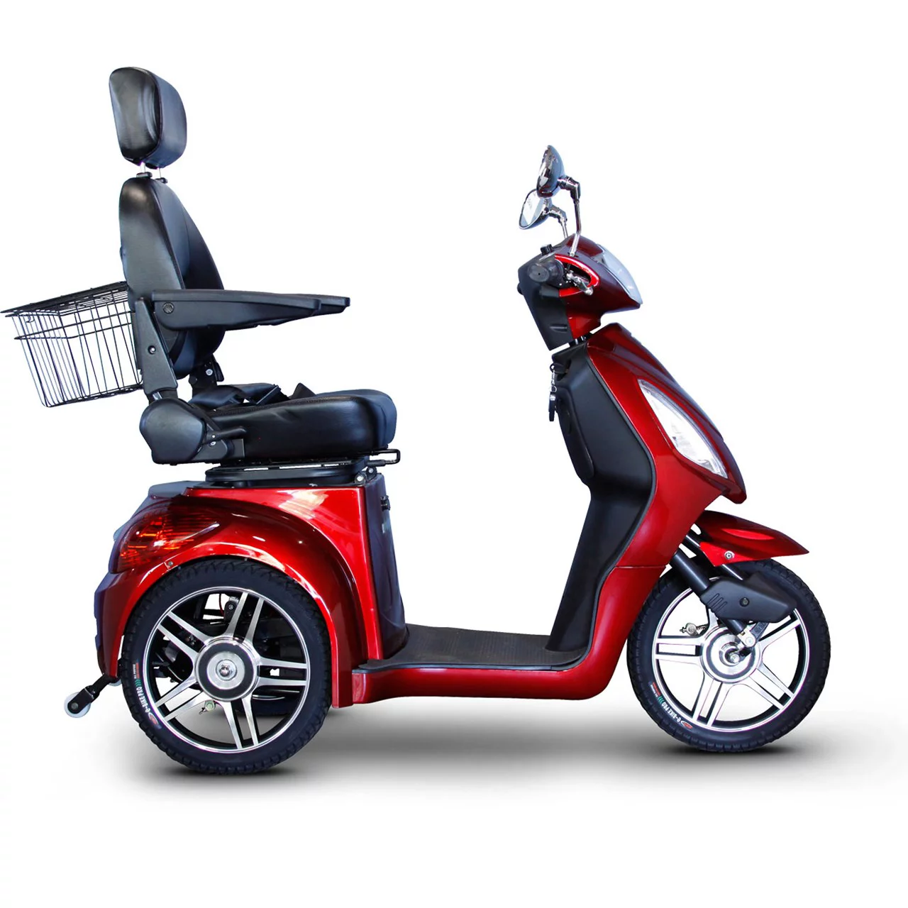 E-Wheels EW-36 3-Wheel Electric Senior Mobility Scooter - Red - Womvr