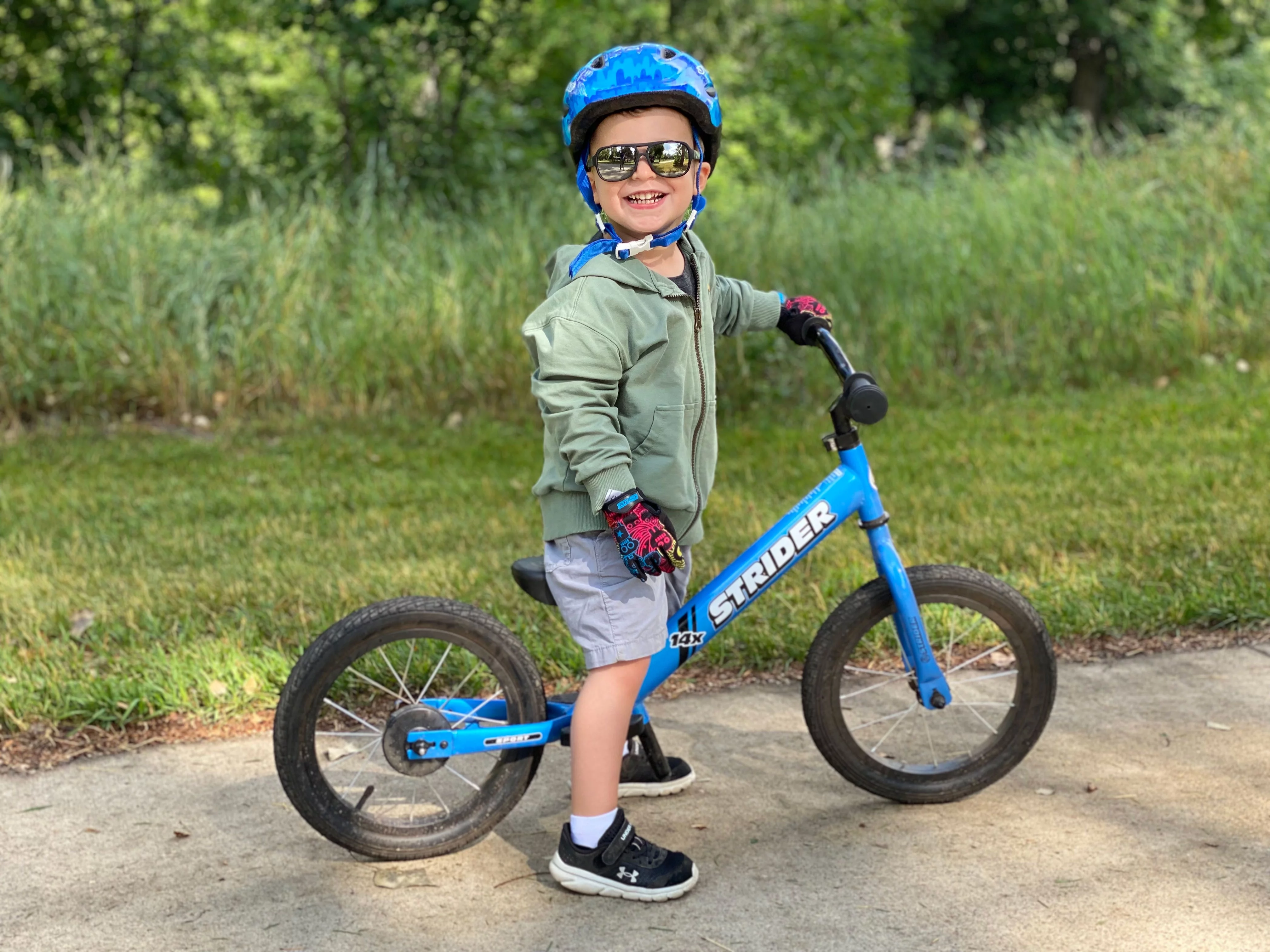 Strider - 14x Sport Balance Bike, Ages 3-7 Years, Pedal Conversion Kit Sold Separately - Awesome Blue - Womvr
