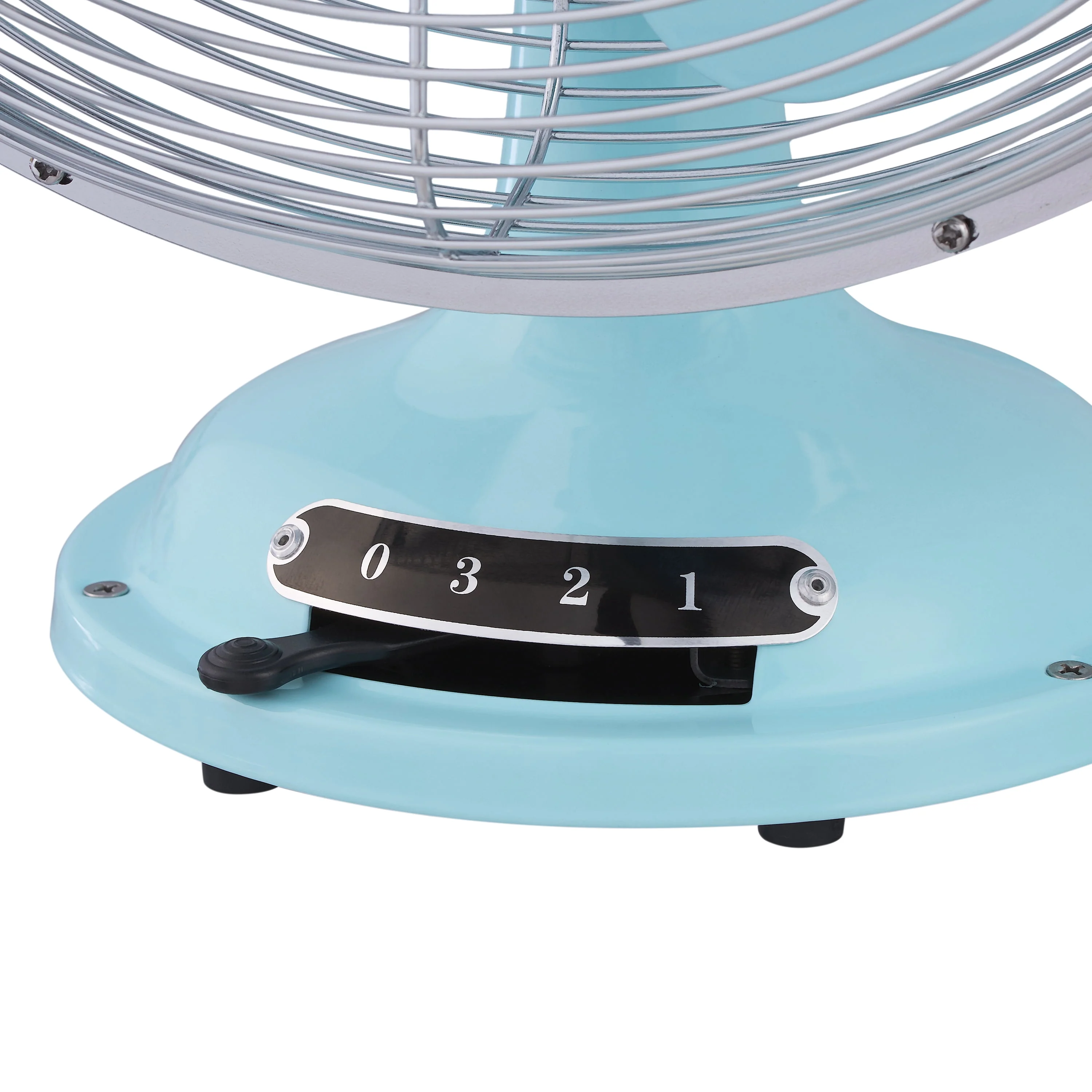 Better Homes & Gardens New 12 inch Retro 3-Speed Metal Tilted-Head Oscillation Table Fan Gold - Womvr