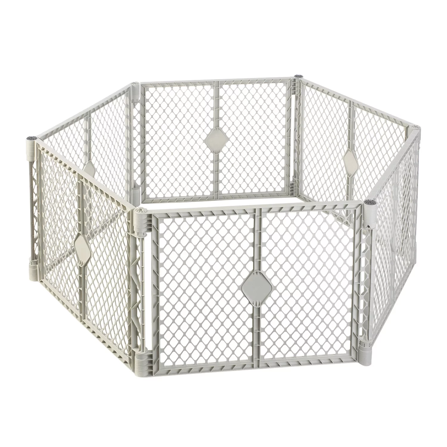 Toddleroo by North States Superyard Explorer Baby Play Yard, Gray Plastic - Womvr