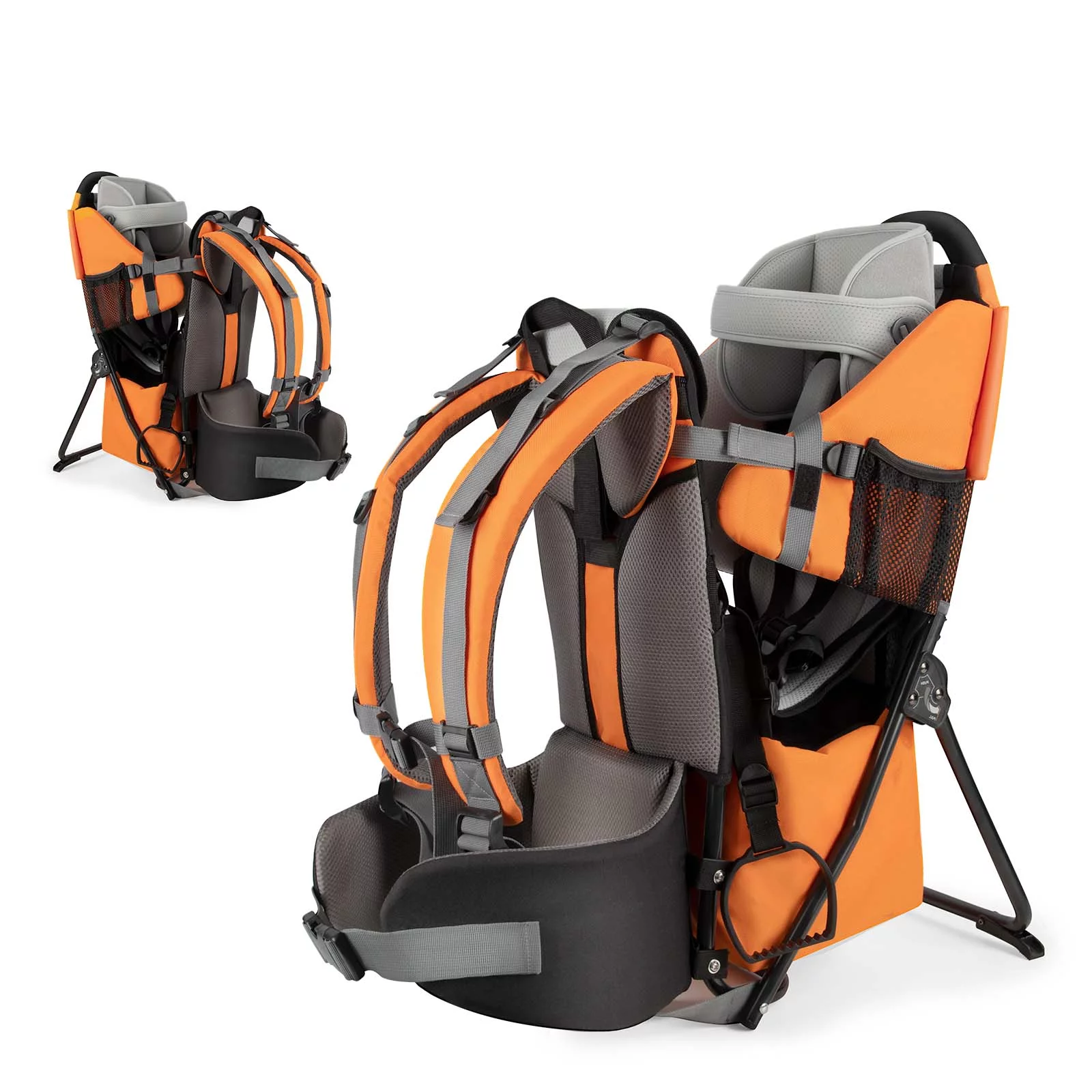 Besrey Baby Hiking Backpack Carrier for Toddlers, Waterproof & Lightweight Outdoor Child Back Frame, Black - Womvr