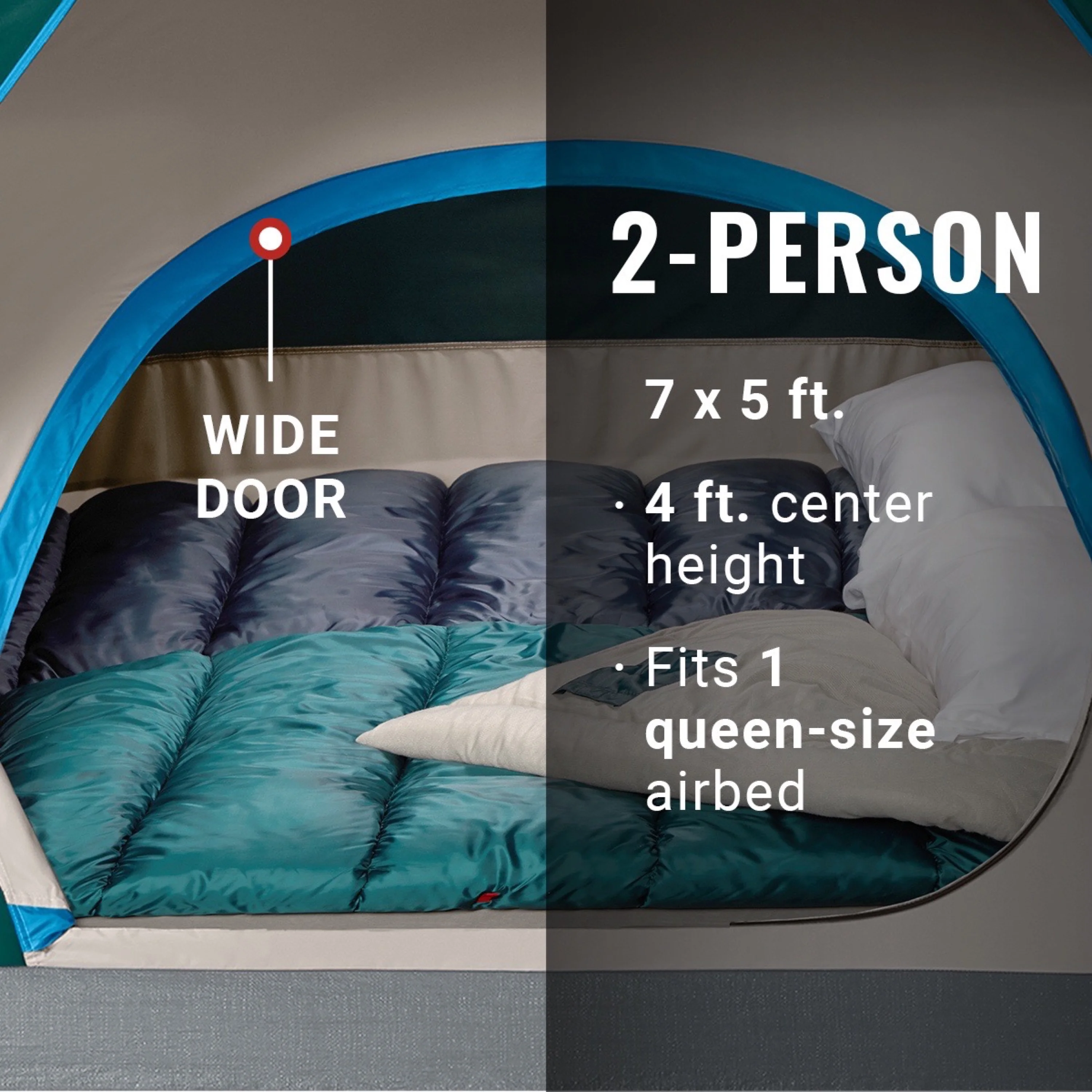 Coleman Camping Tent | 2 Person Skydome Tent, Evergreen - Womvr