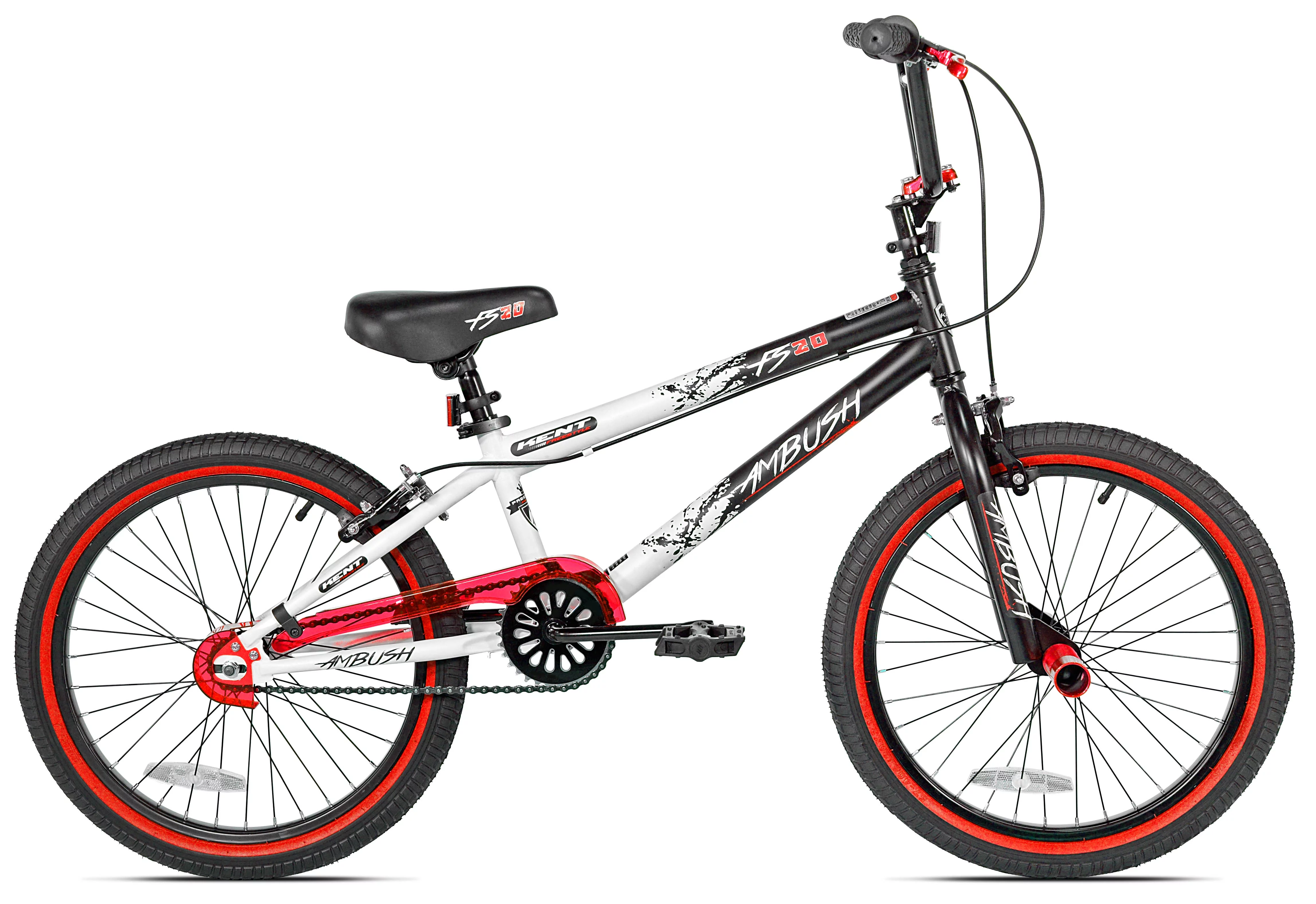 Kent 20 In. Ambush Boy's BMX Bike, Black with Blue and white accents - Womvr
