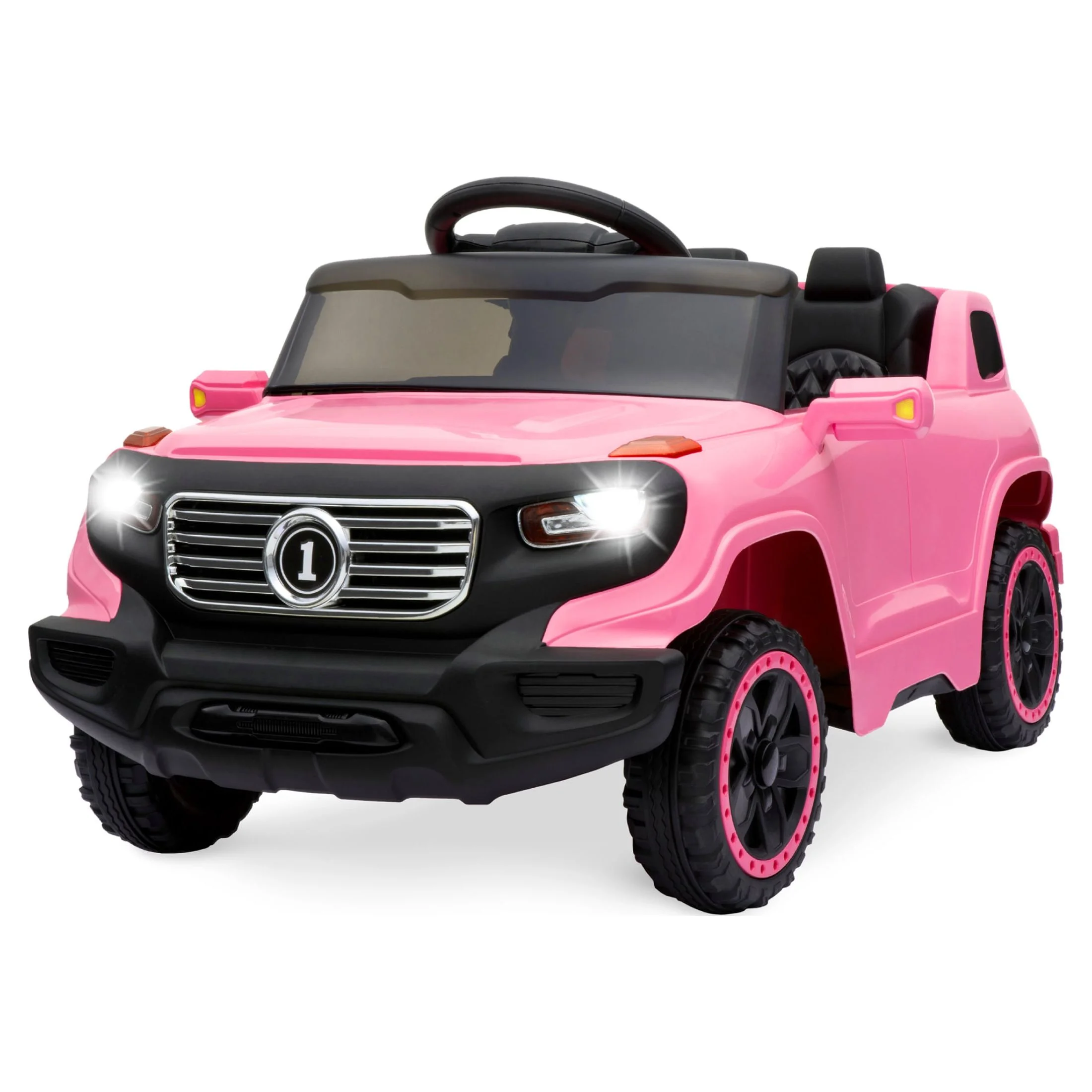 Best Choice Products 6V Kids Ride On Car Truck w/ Parent Control, 3 Speeds, LED Headlights, MP3 Player, Horn - Pink - Womvr